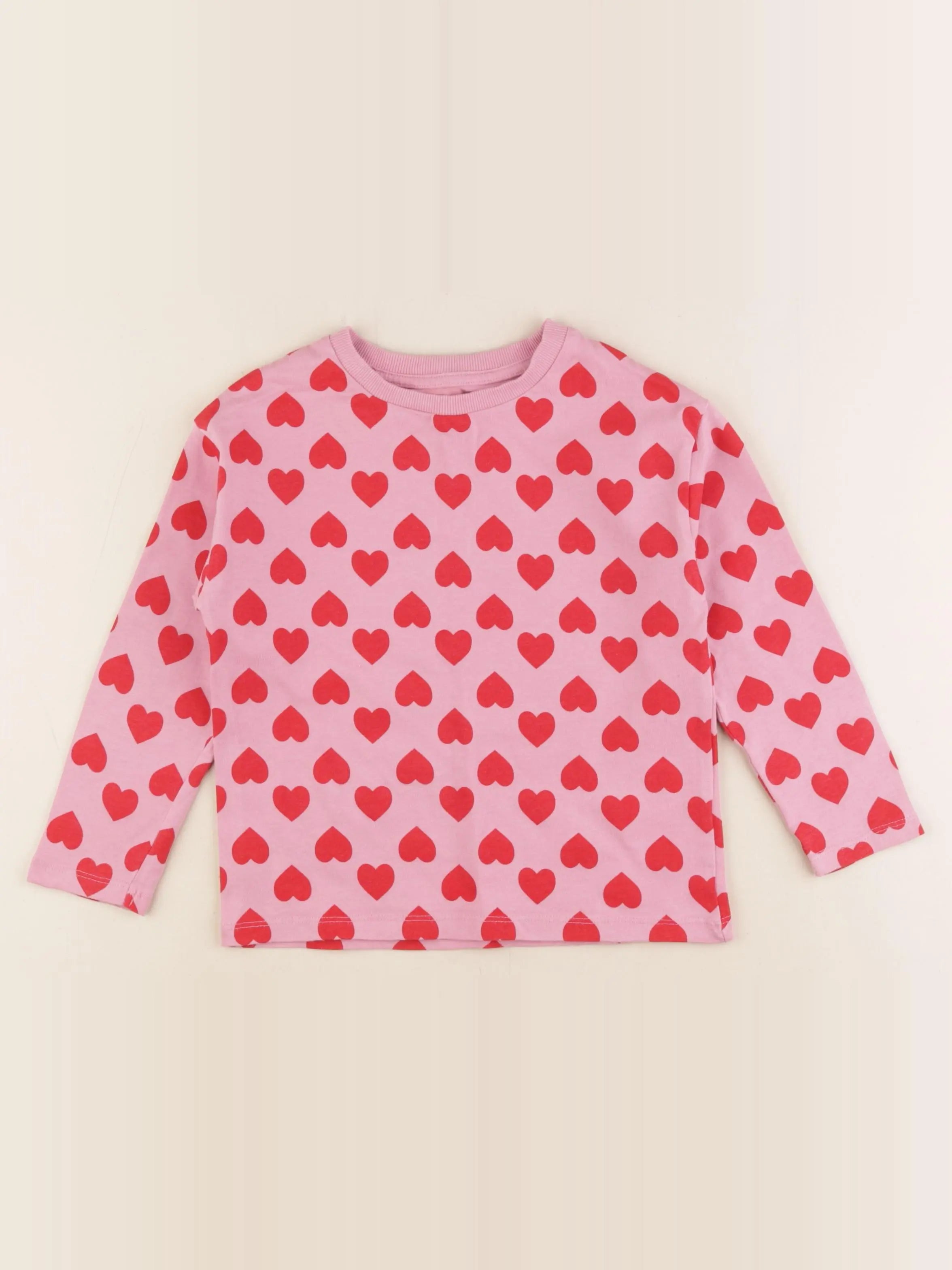 Vertbaudet - tee-shirt rouge, rose - 4 ans