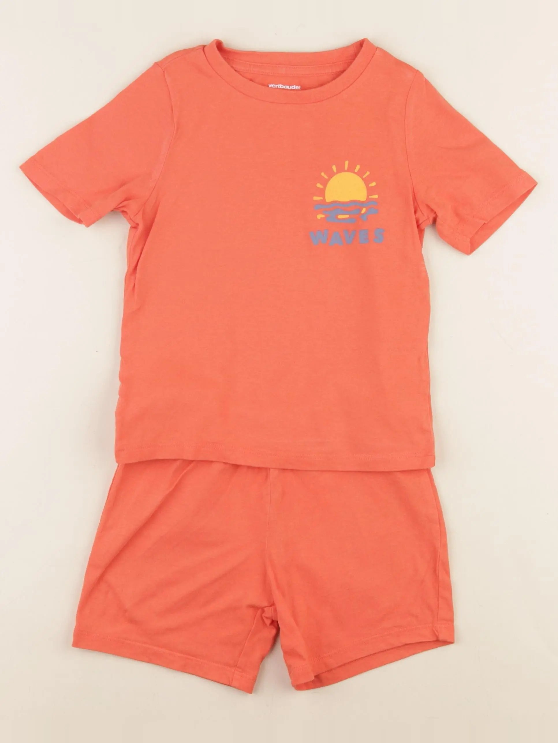 Vertbaudet - pyjama coton orange - 3 ans