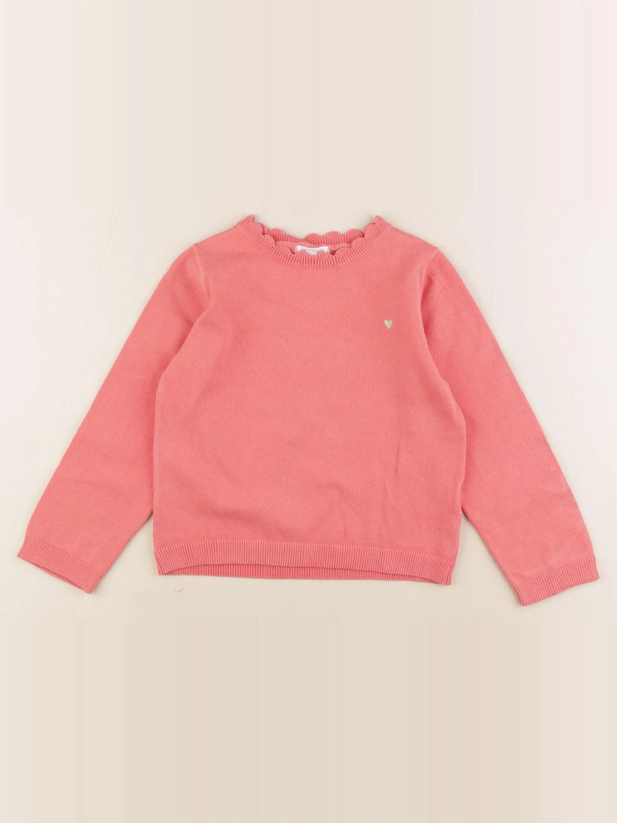 Vertbaudet - pull or, rose - 6 ans