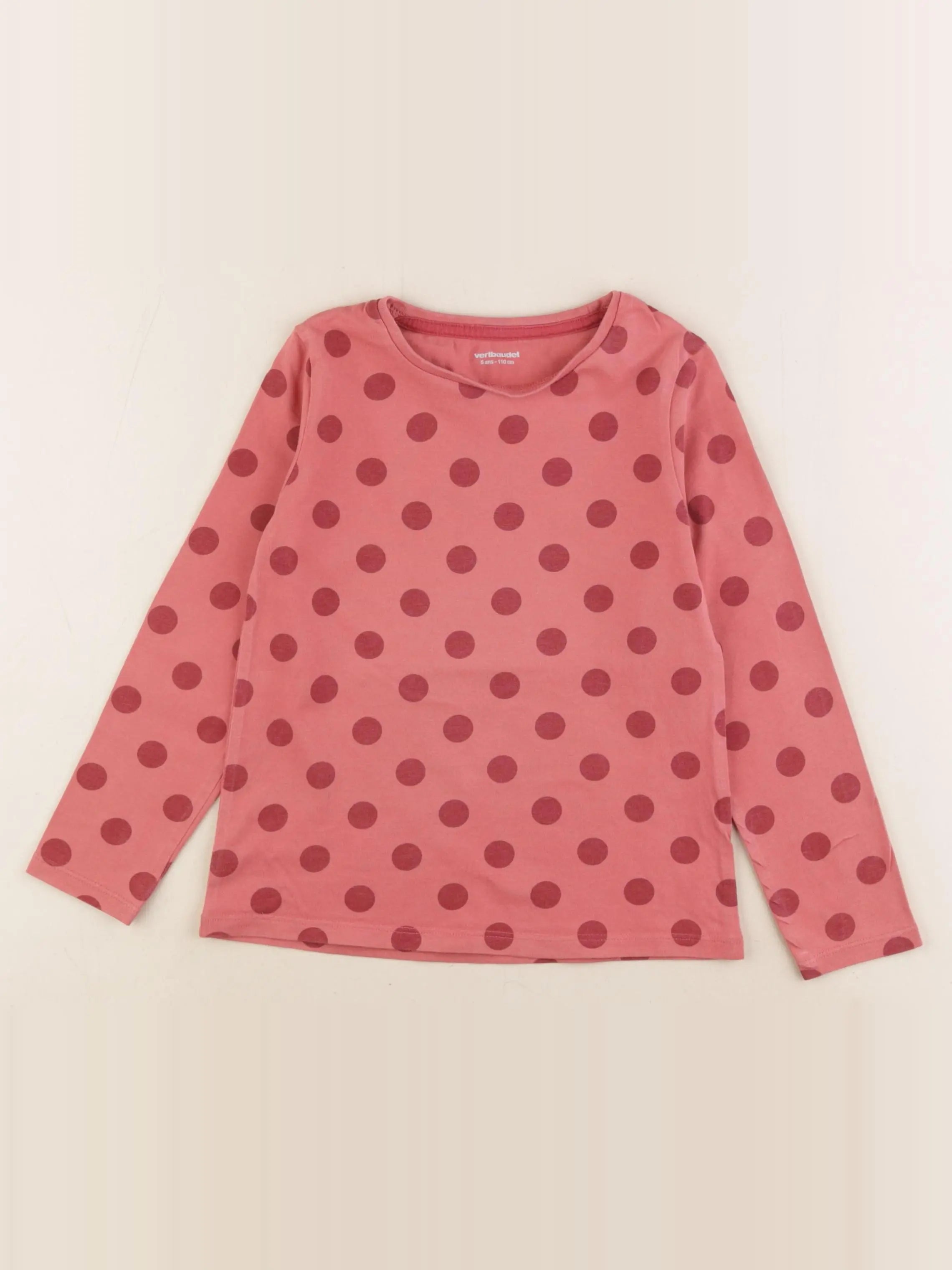 Vertbaudet - tee-shirt rose - 5 ans