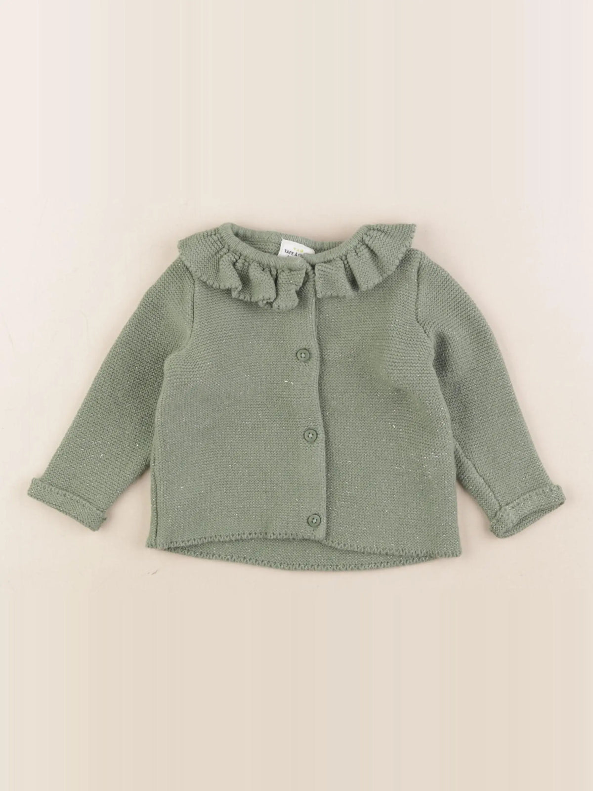Tape à l'oeil - gilet vert, argent - 9 mois