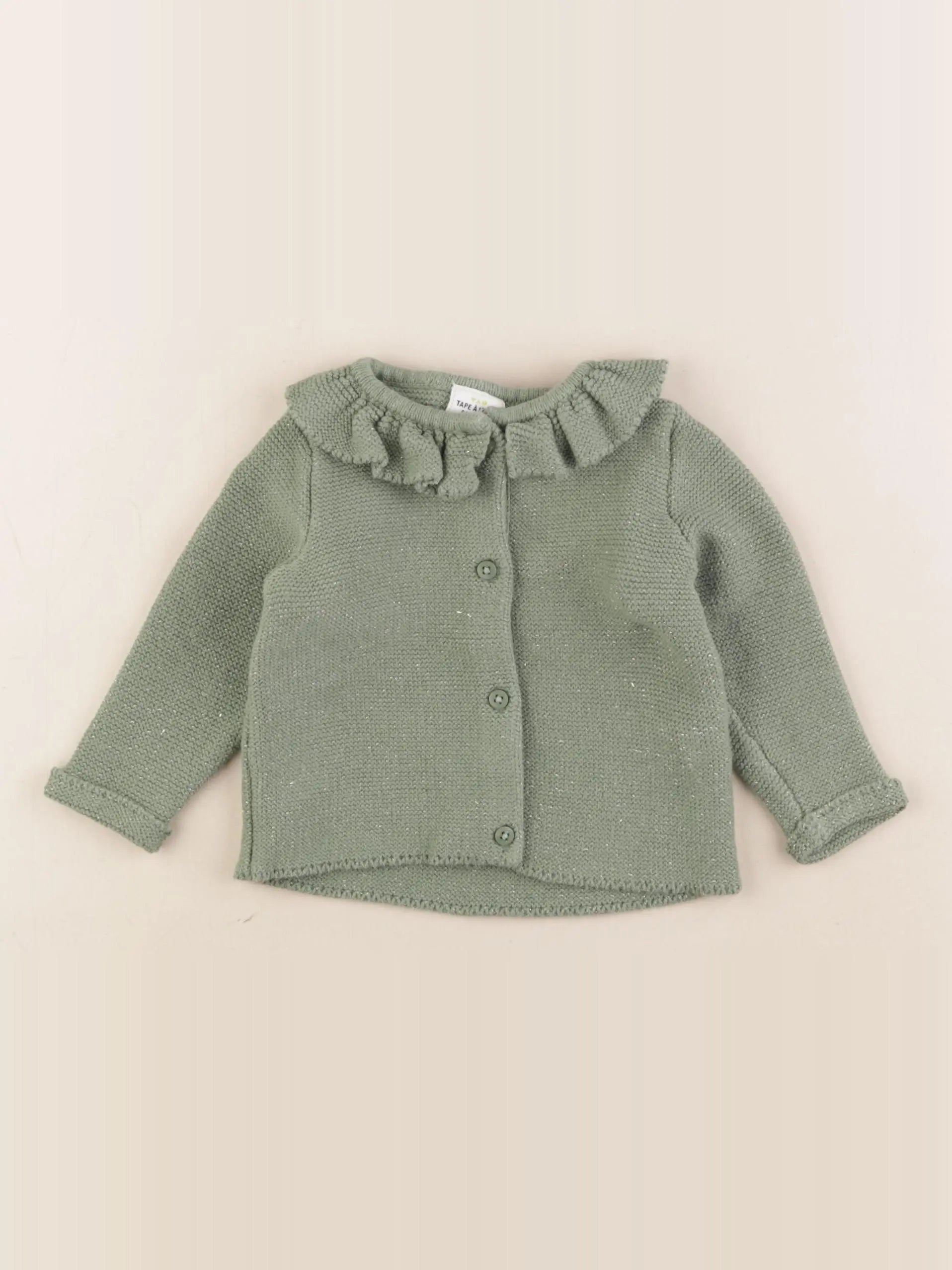 Tape à l'oeil - gilet vert, argent - 9 mois