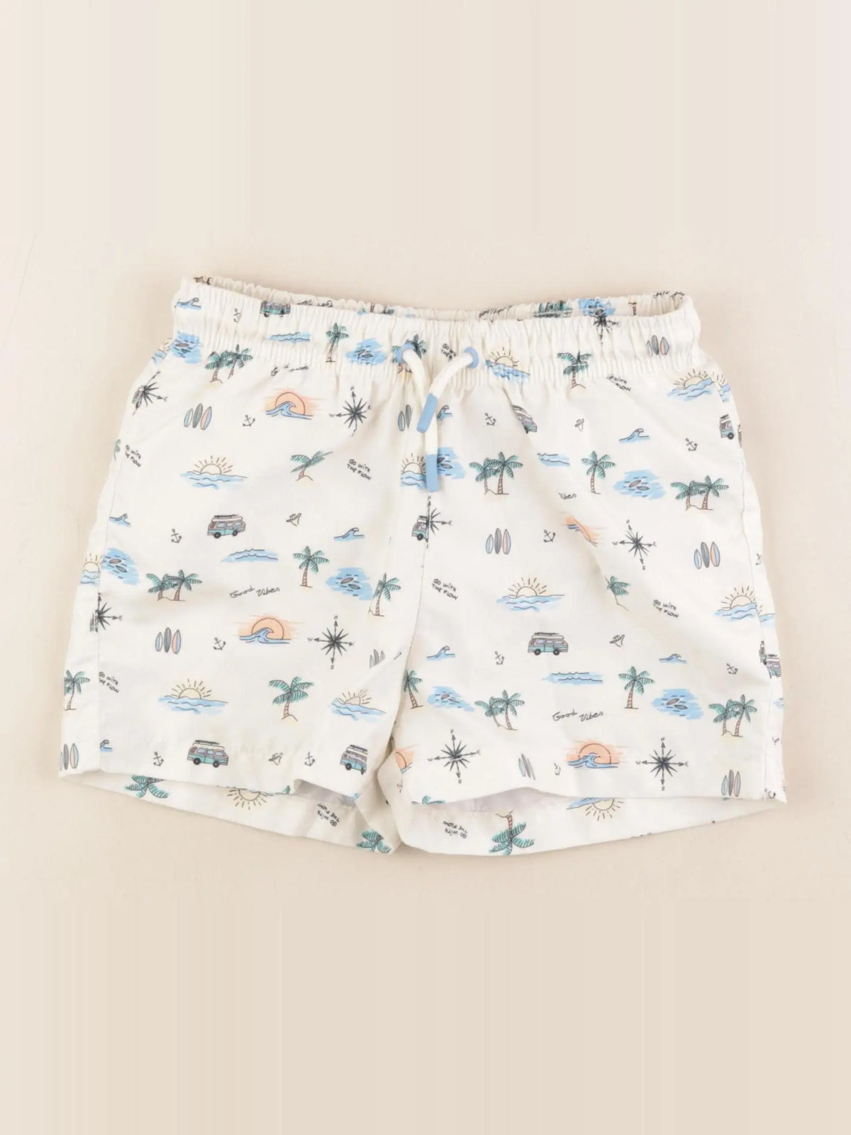 Zara - maillot de bain beige - 6/7 ans