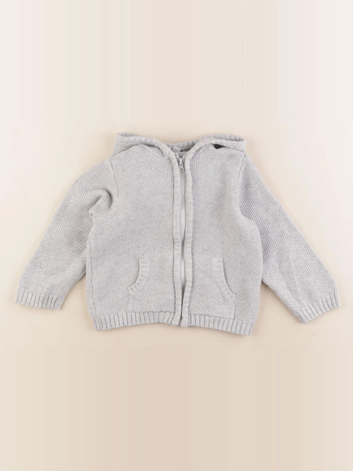 Vertbaudet - gilet gris - 2 ans