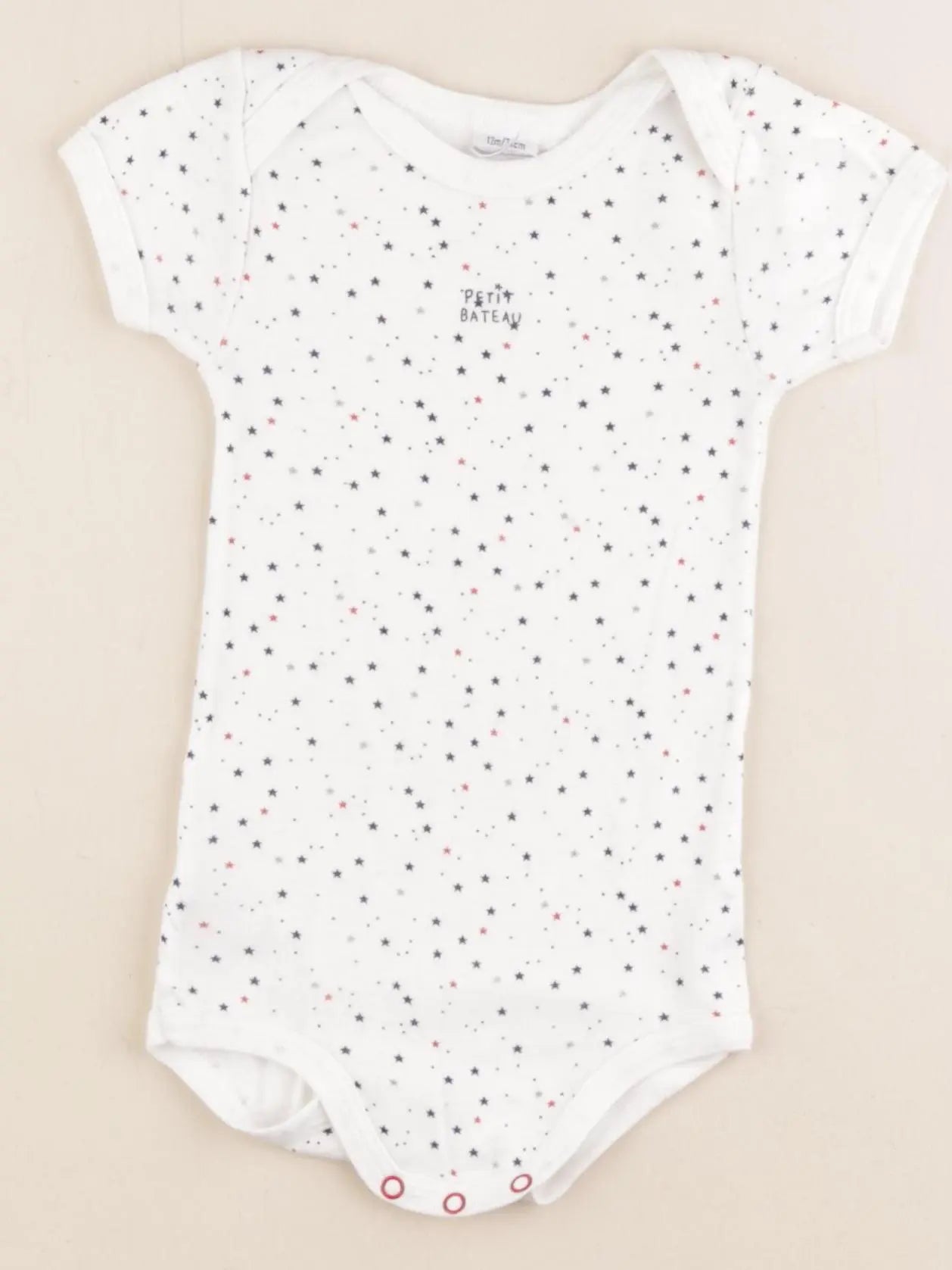 Petit Bateau - body coton blanc - 12 mois