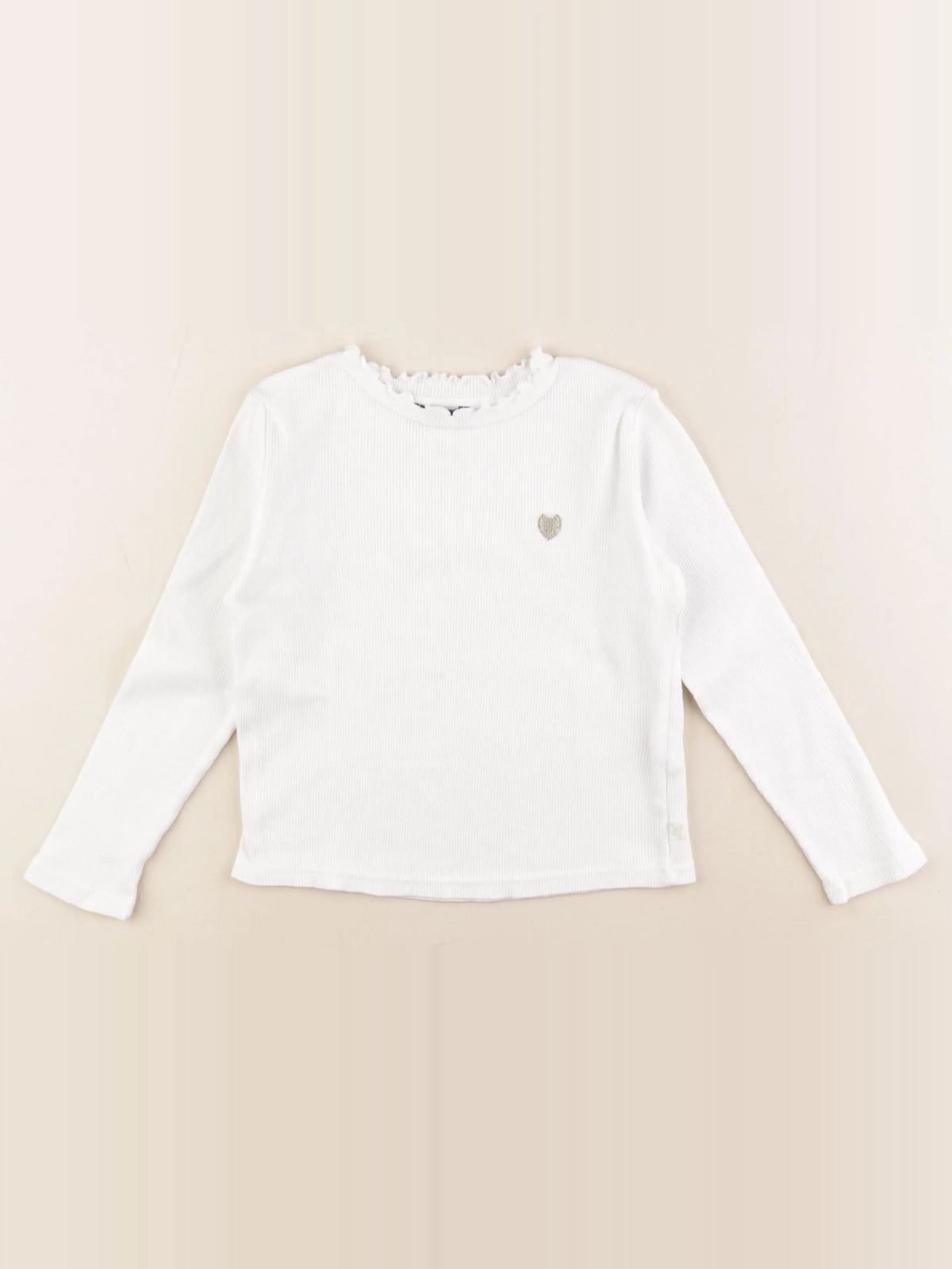 Okaidi - tee-shirt blanc, or - 5 ans