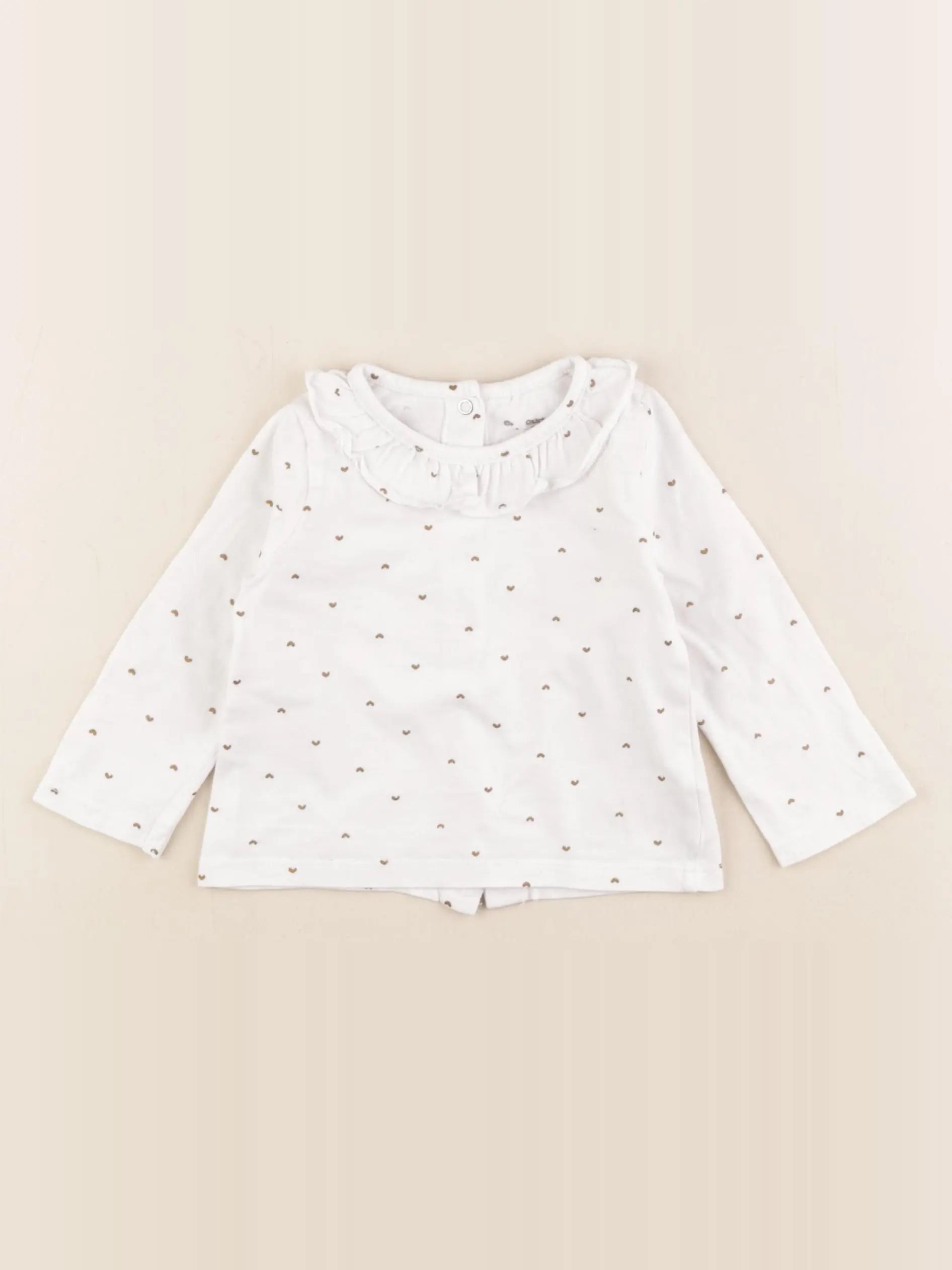Vertbaudet - tee-shirt blanc - 6/9 mois