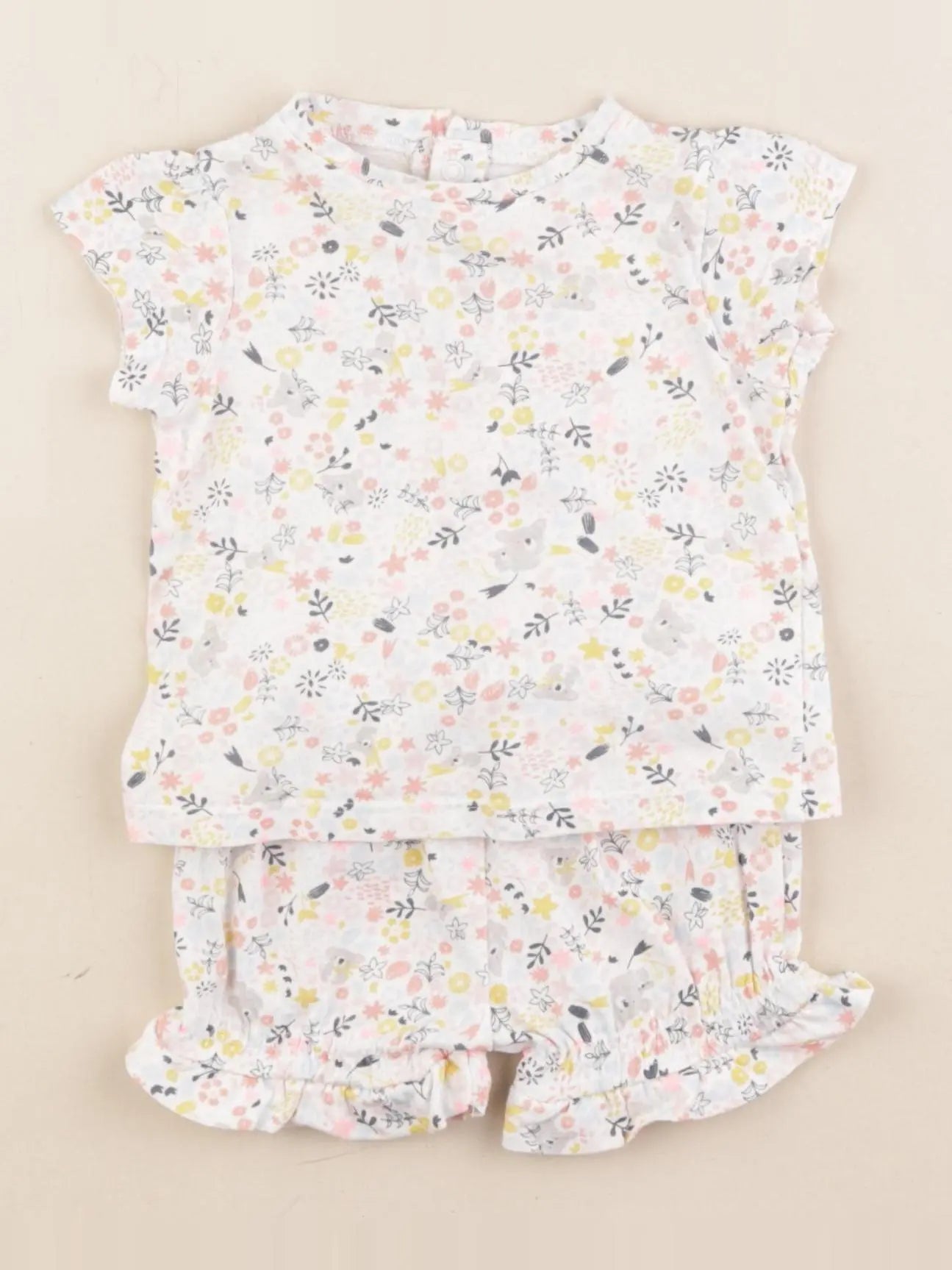 Vertbaudet - pyjama coton multicolore - 3 mois