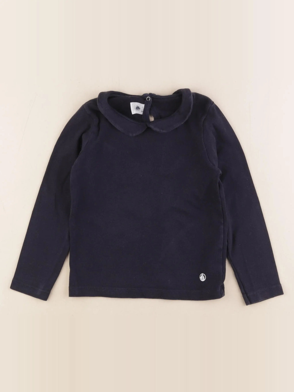 Petit Bateau - tee-shirt bleu - 5 ans