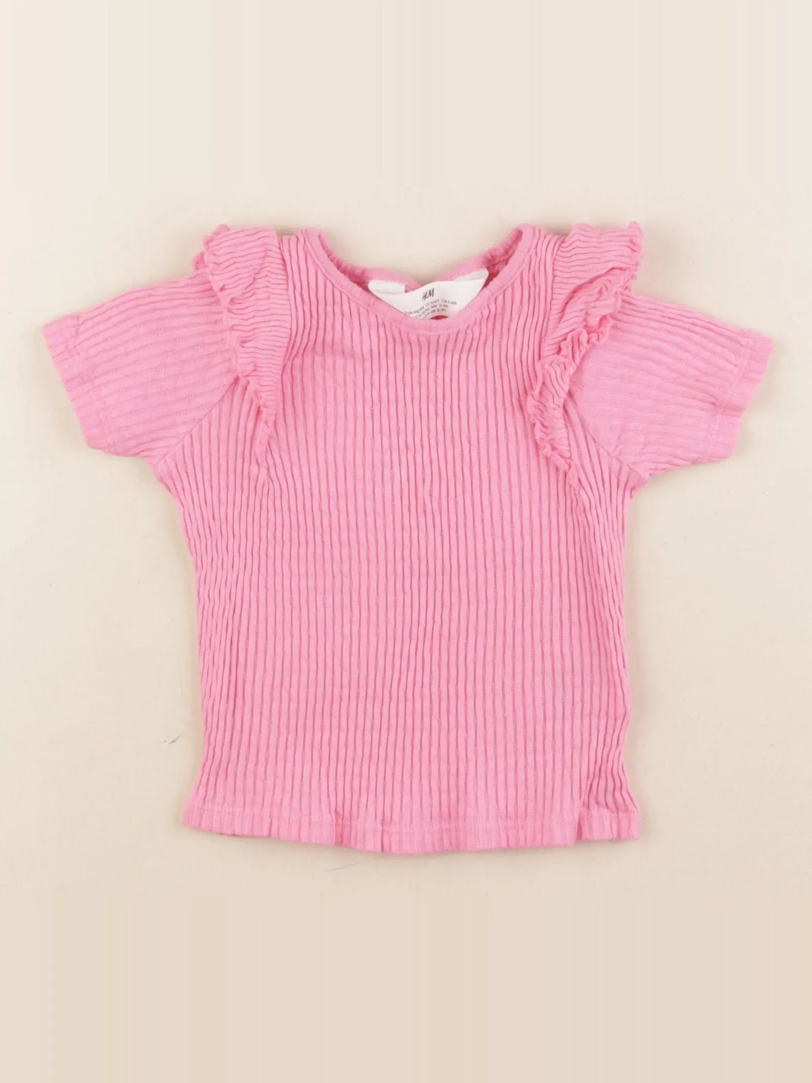 H&M - tee-shirt rose - 2/4 ans