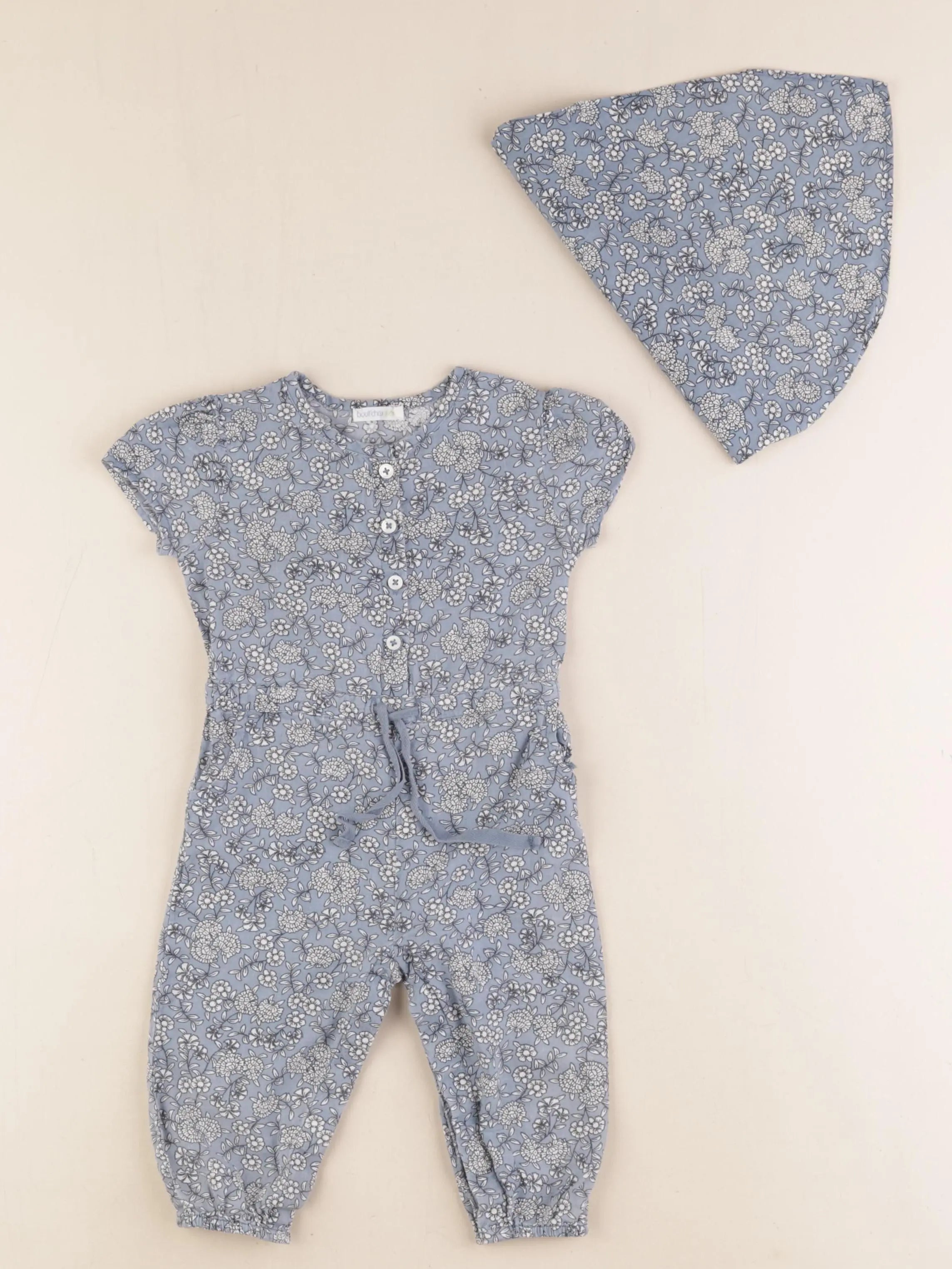 Boutchou - combinaison bleu - 6 mois
