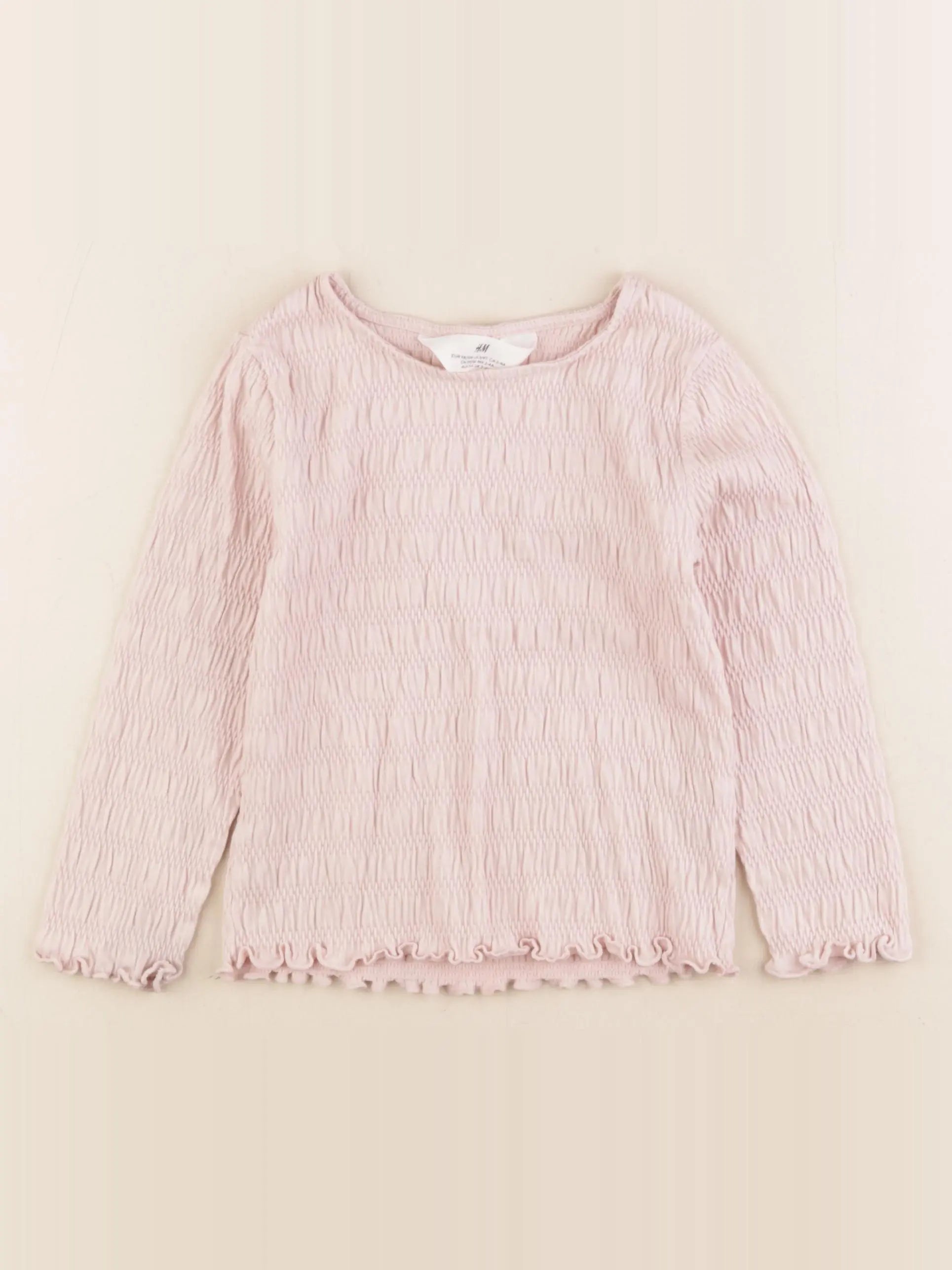 H&M - tee-shirt rose - 2/4 ans