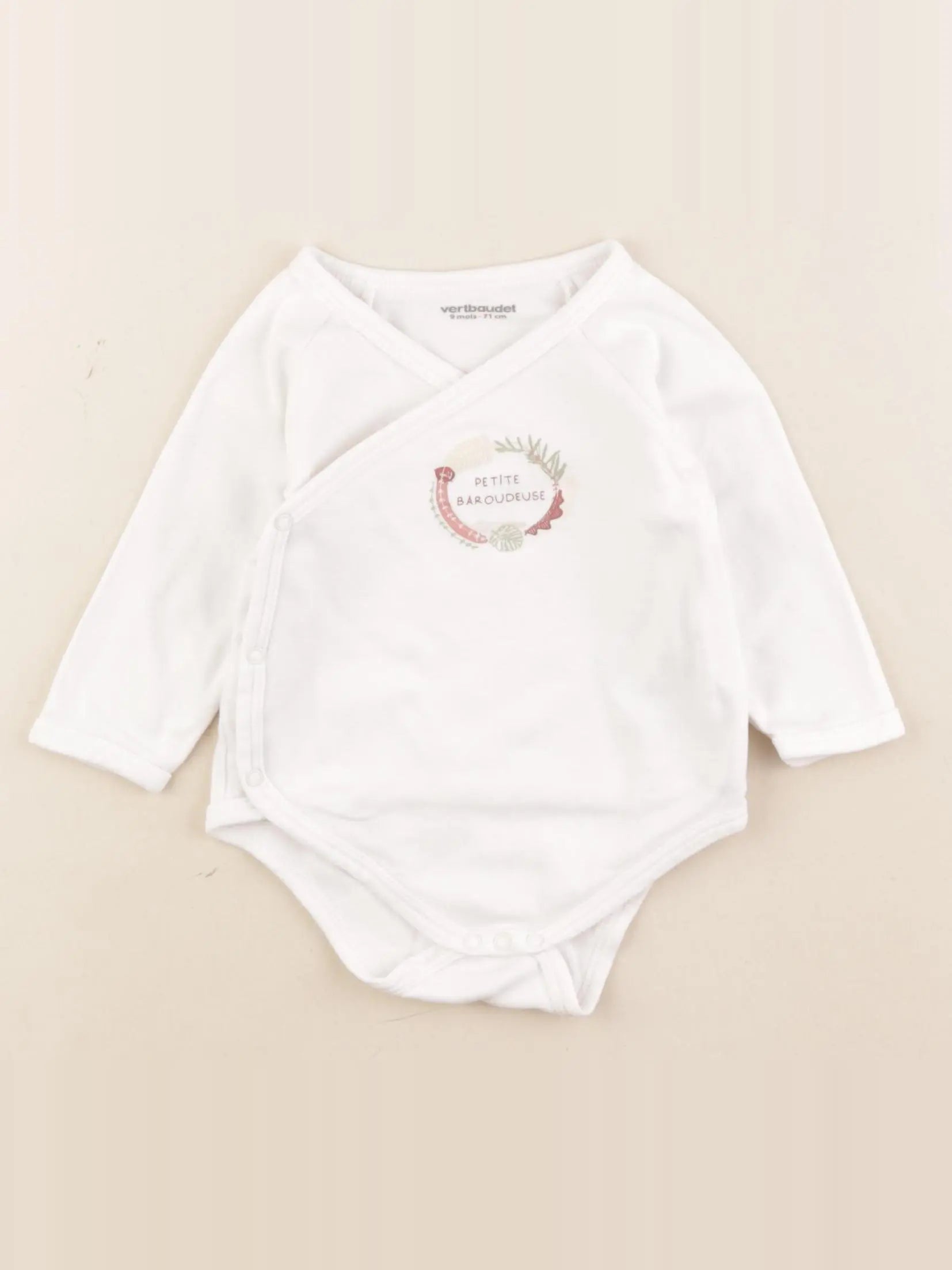 Vertbaudet - body blanc - 9 mois