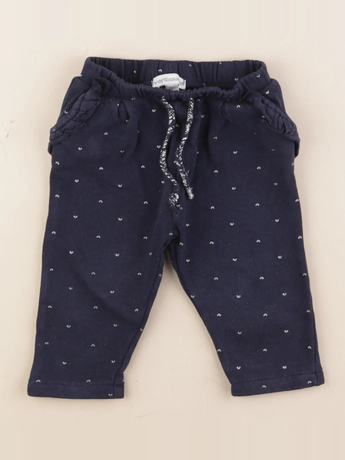 Vertbaudet - pantalon bleu - 12 mois