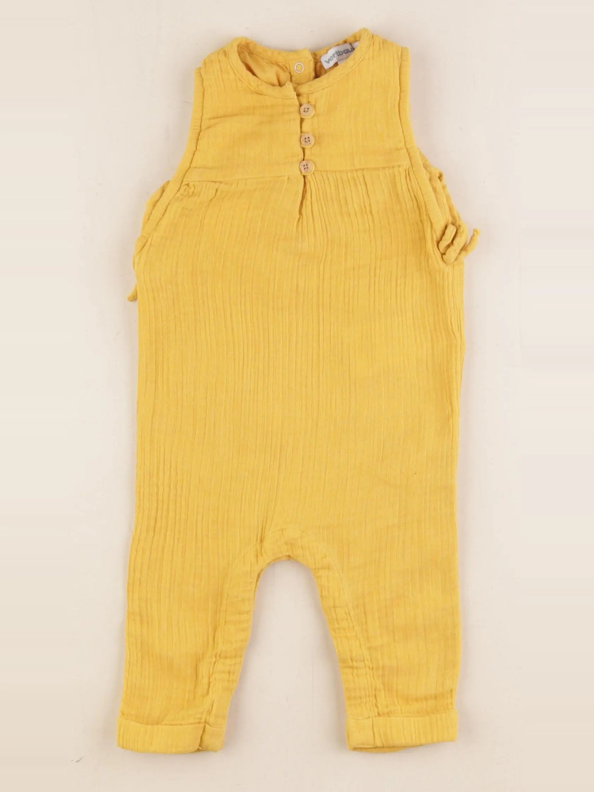 Vertbaudet - combinaison jaune - 6 mois
