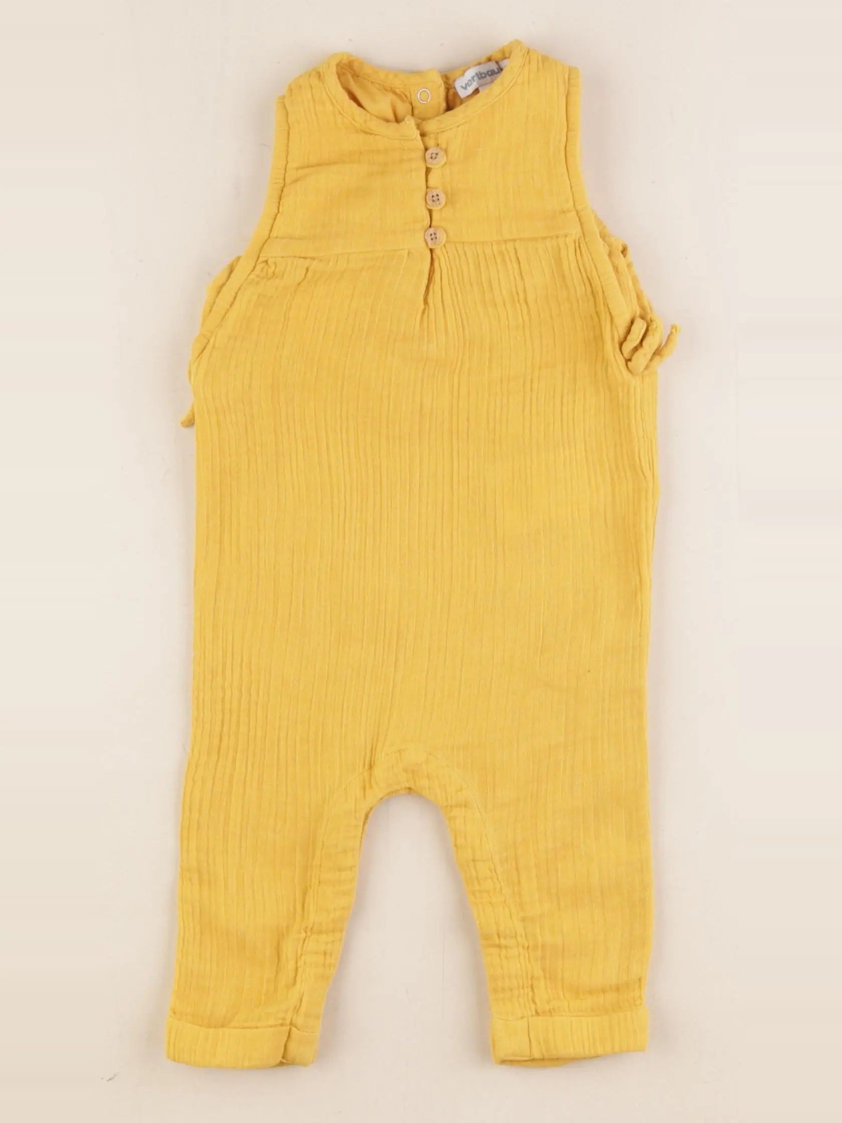 Vertbaudet - combinaison jaune - 6 mois