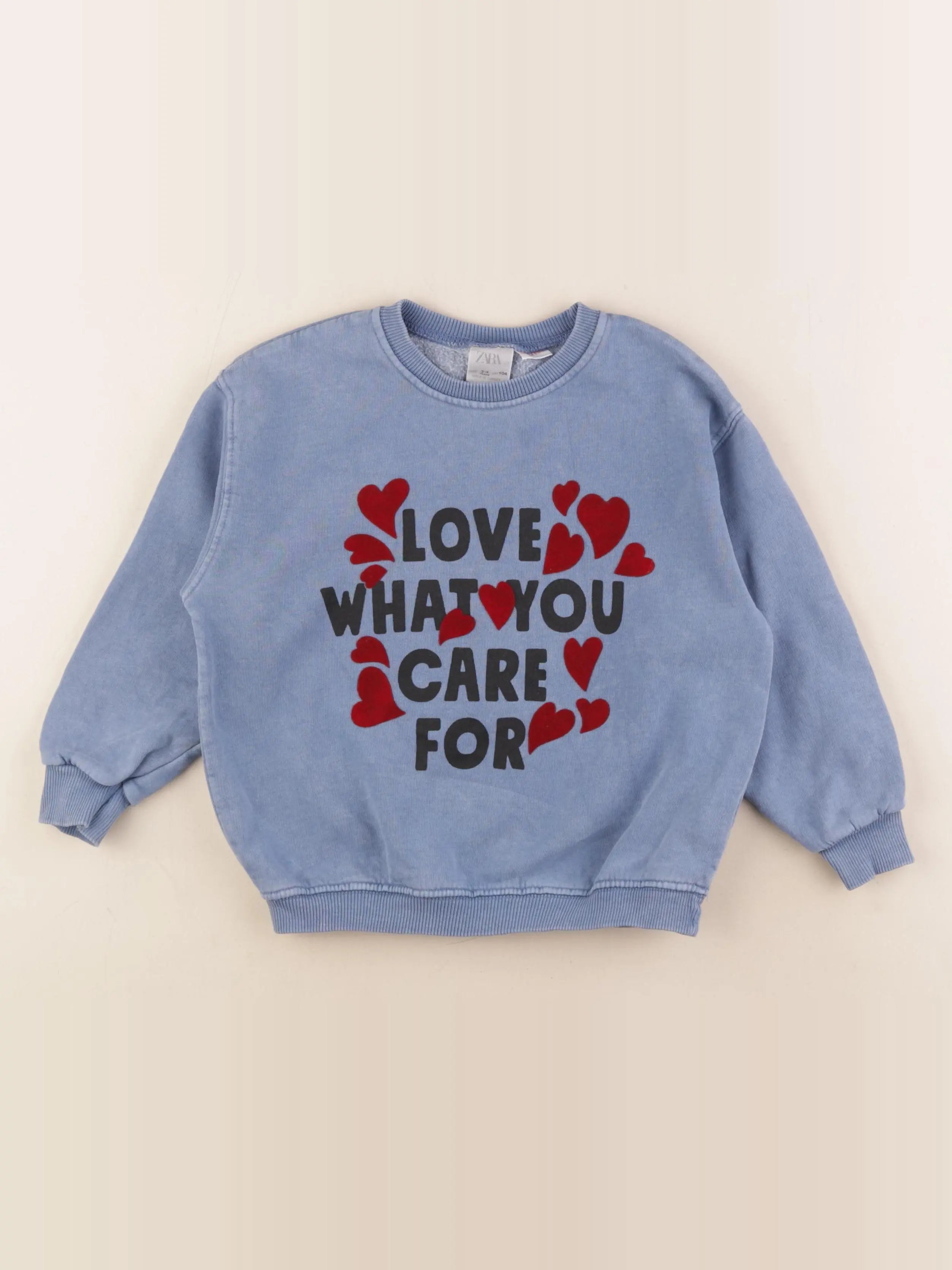 Zara - sweat bleu - 3/4 ans