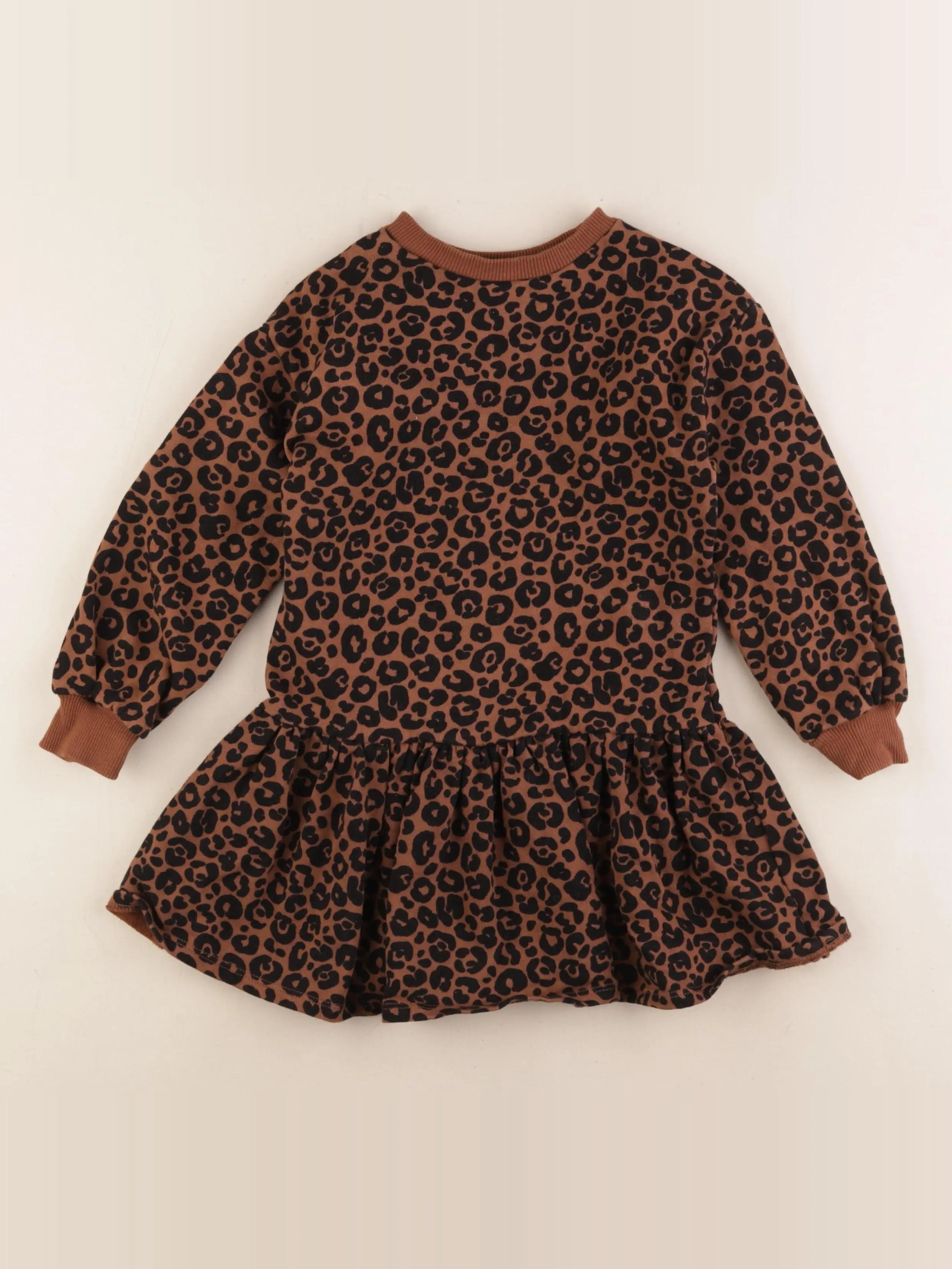 H&M - robe marron - 3/4 ans