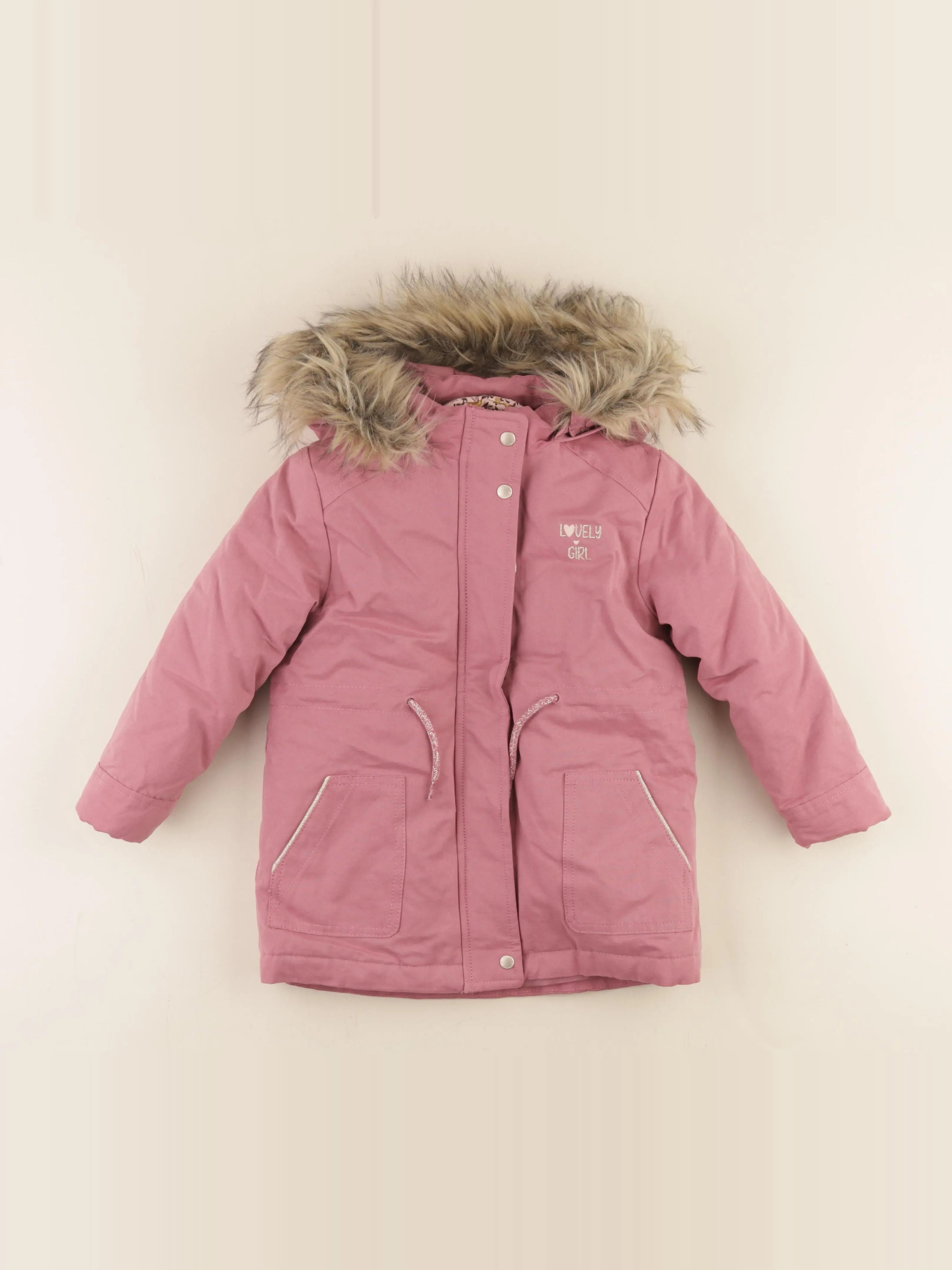 Vertbaudet - parka rose - 4 ans