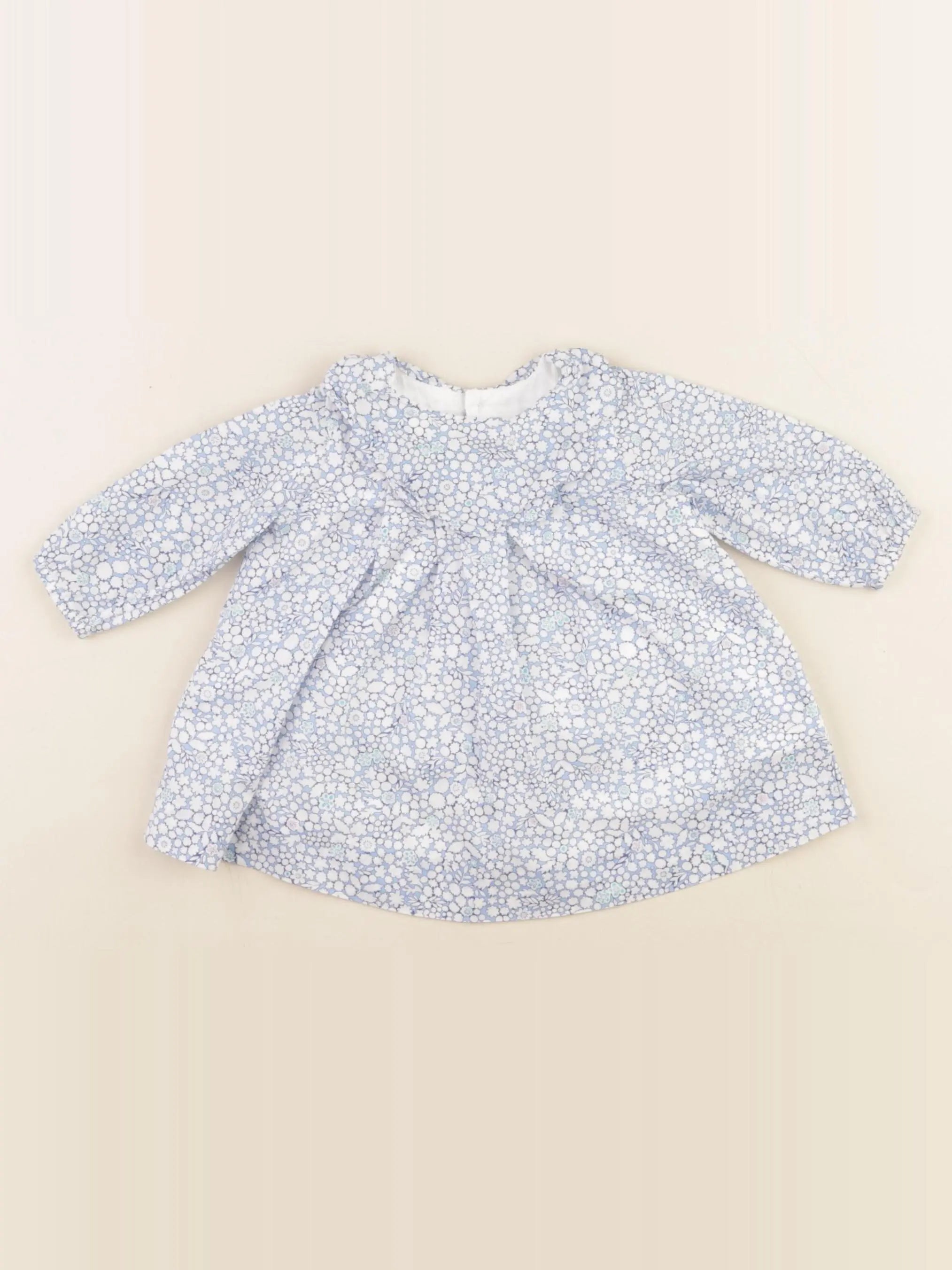 Jacadi - robe liberty bleu - 1 mois
