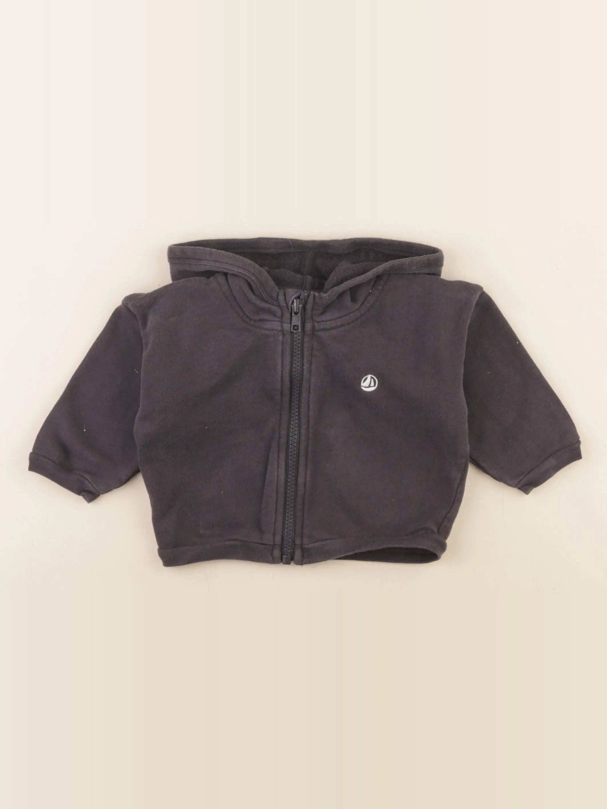 Petit Bateau - sweat gris - 12 mois