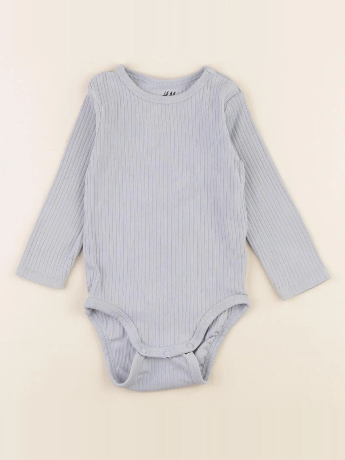 H&M - body bleu - 4/6 mois