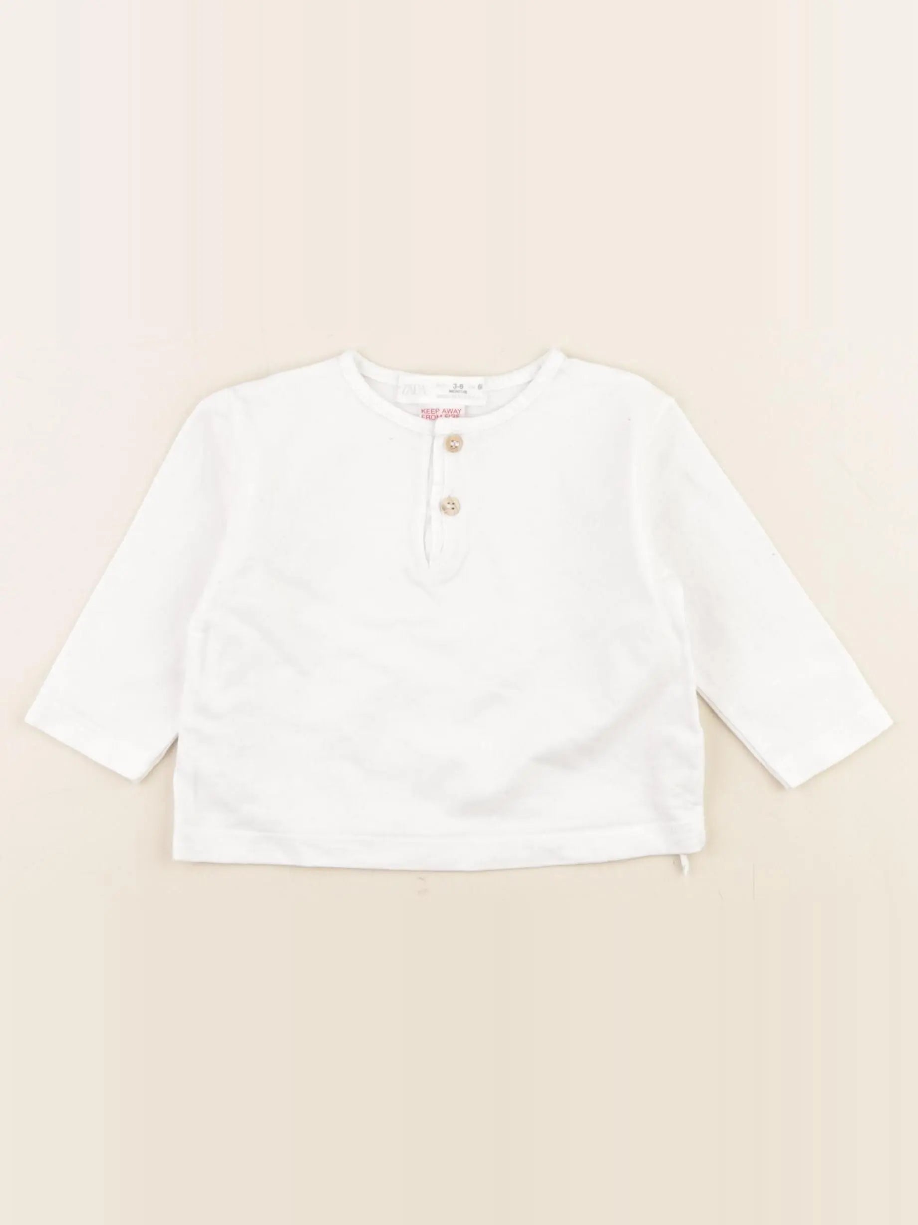 Zara - tee-shirt blanc - 3/6 mois