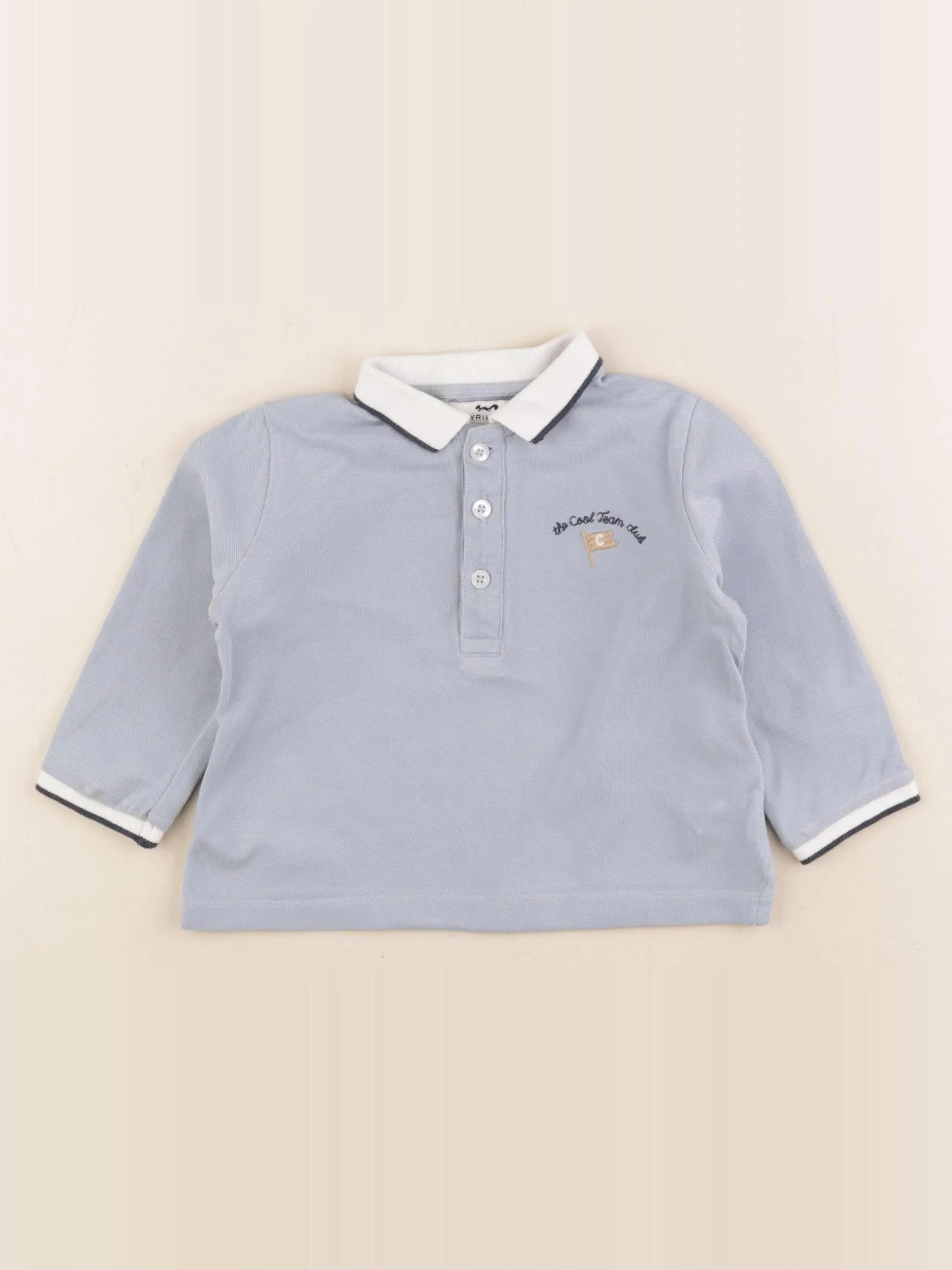 Cyrillus - polo bleu - 18 mois