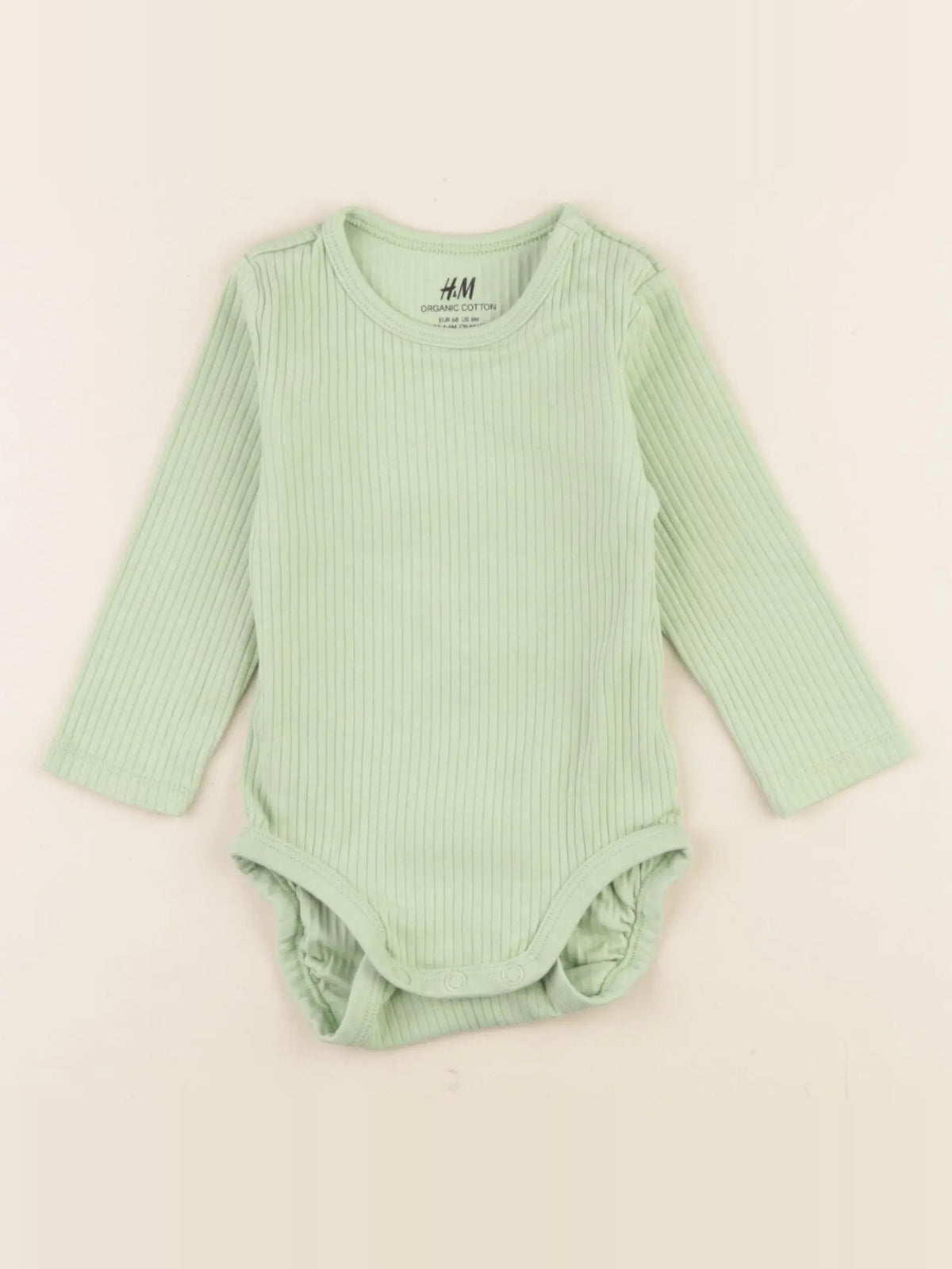 H&M - body vert - 4/6 mois
