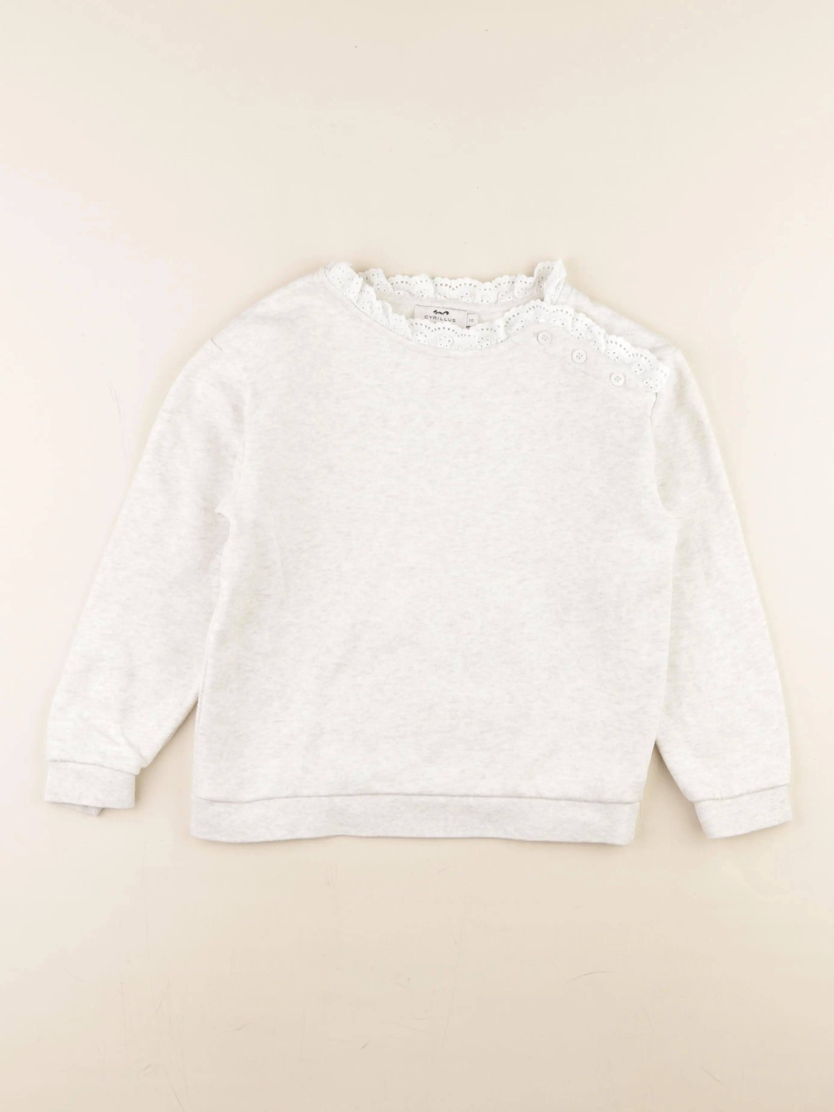 Cyrillus - sweat blanc - 10 ans