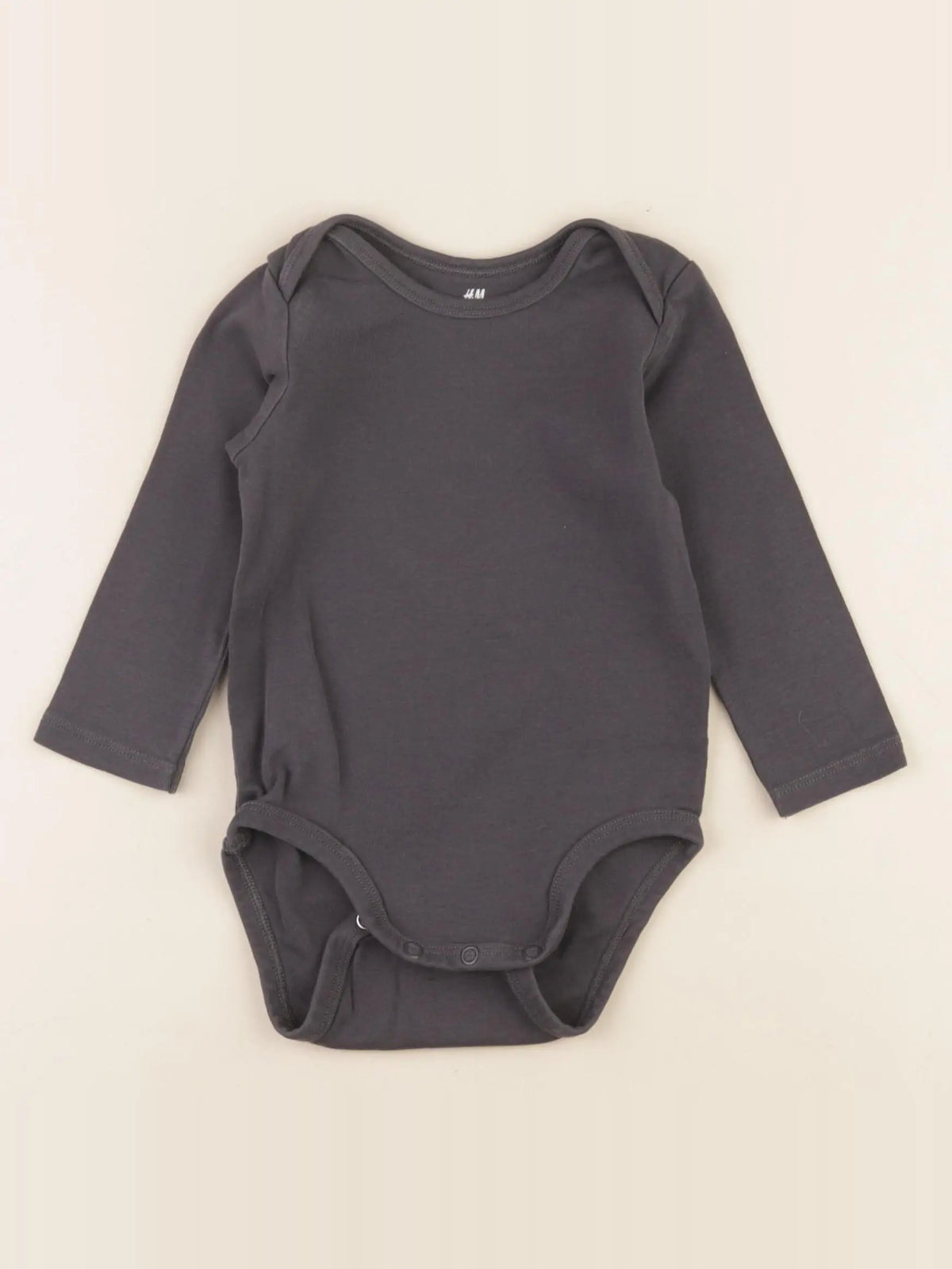 H&M - body noir - 9/12 mois