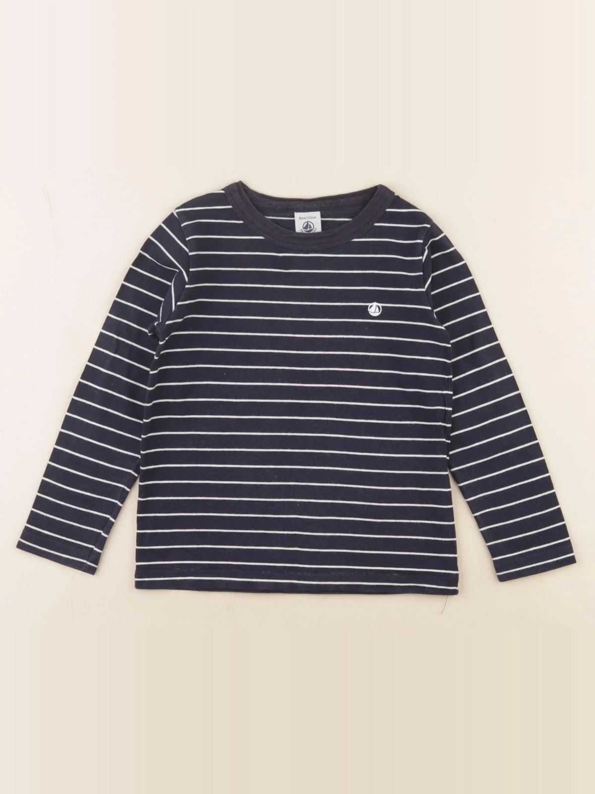 Petit Bateau - tee-shirt bleu - 5 ans