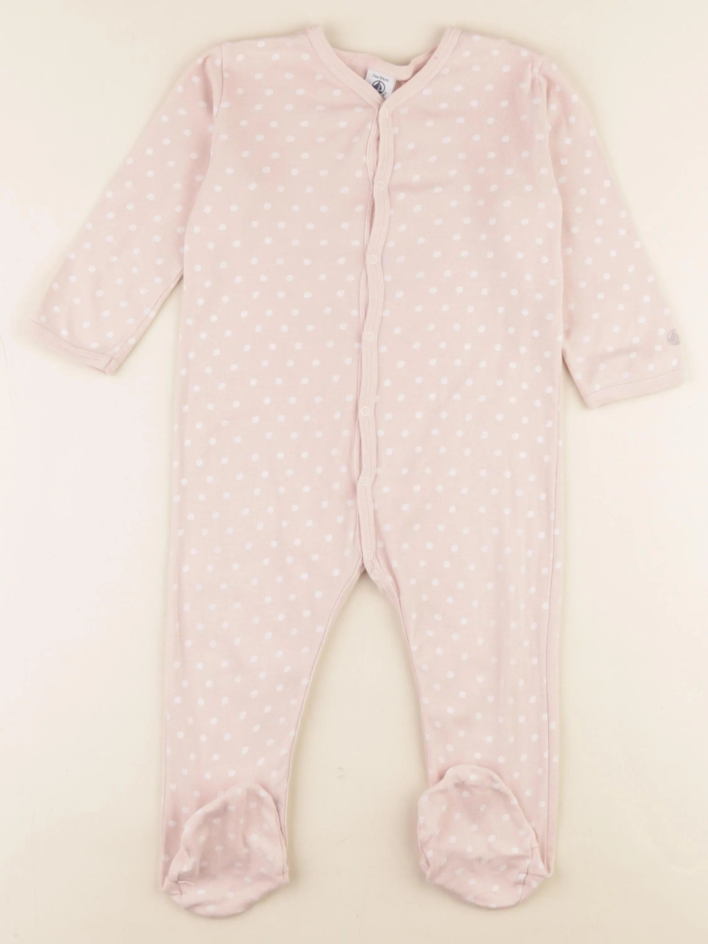 Petit Bateau - pyjama coton rose - 24 mois