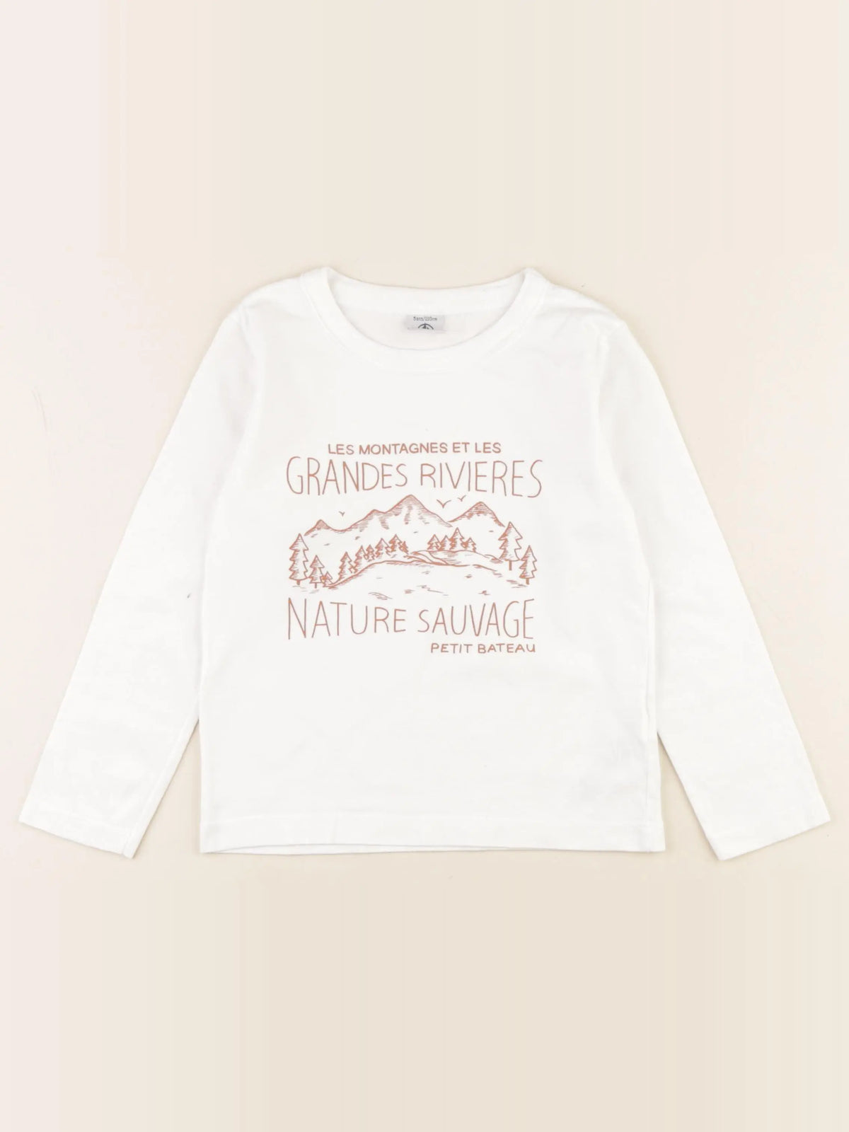 Petit Bateau - tee-shirt blanc - 5 ans