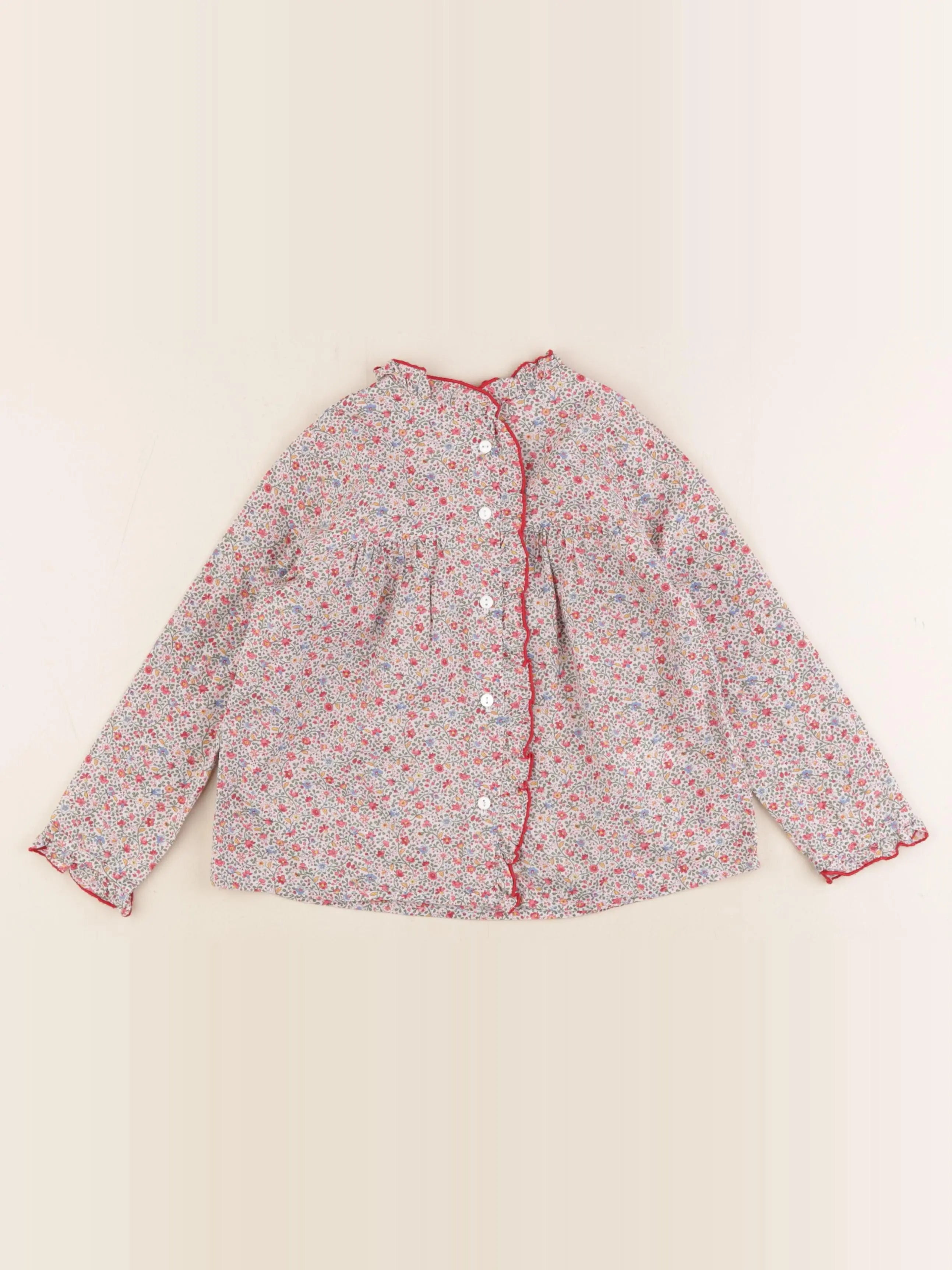 Cyrillus - blouse rouge - 4 ans
