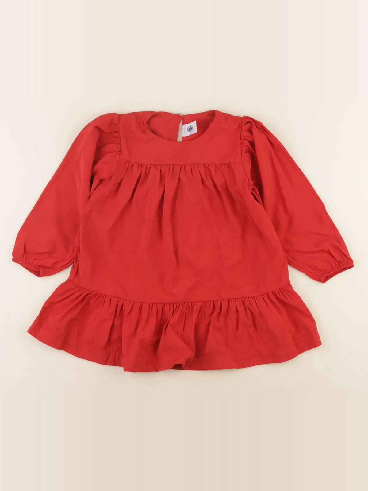 Petit Bateau - robe rouge - 3 ans