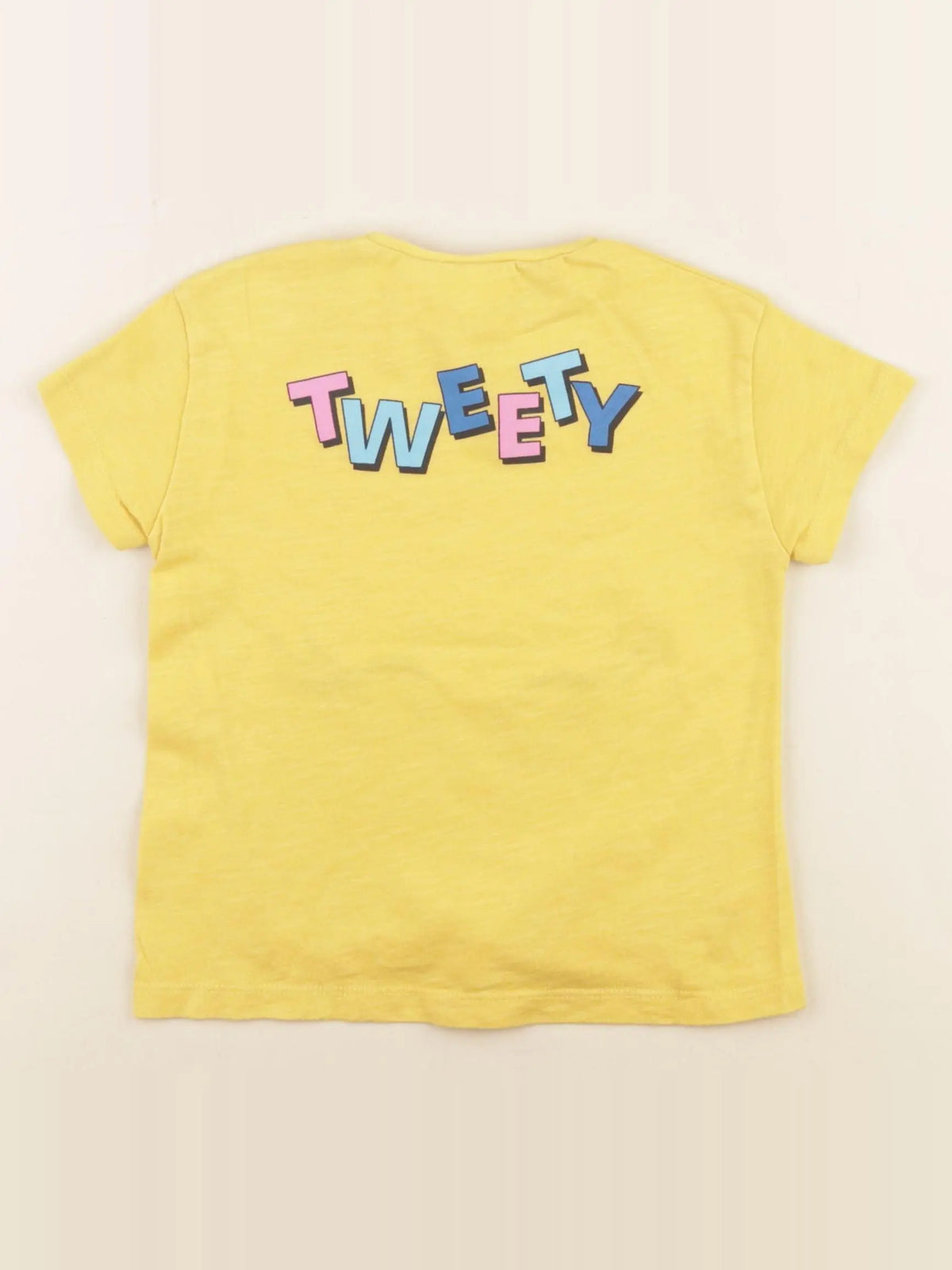 Zara - tee-shirt imprimé au dos jaune - 12/18 mois