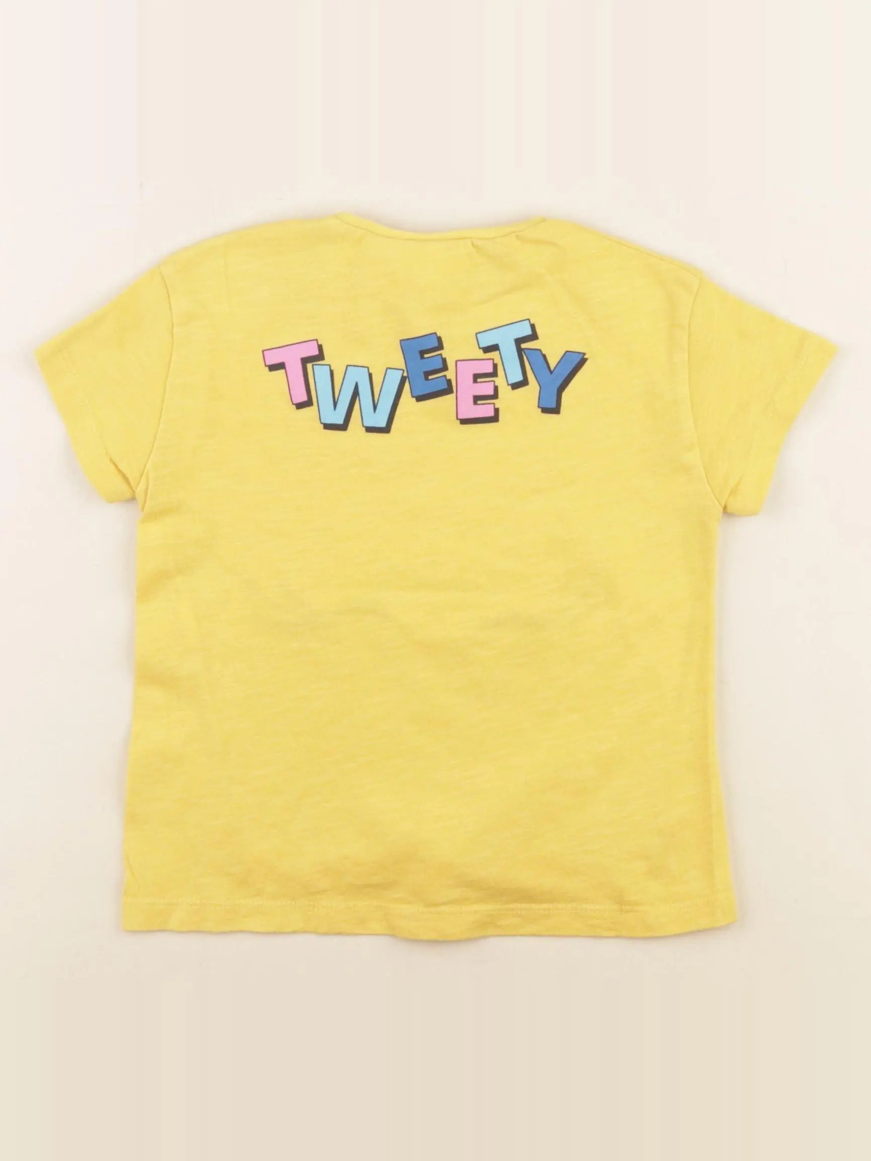 Zara - tee-shirt imprimé au dos jaune - 12/18 mois