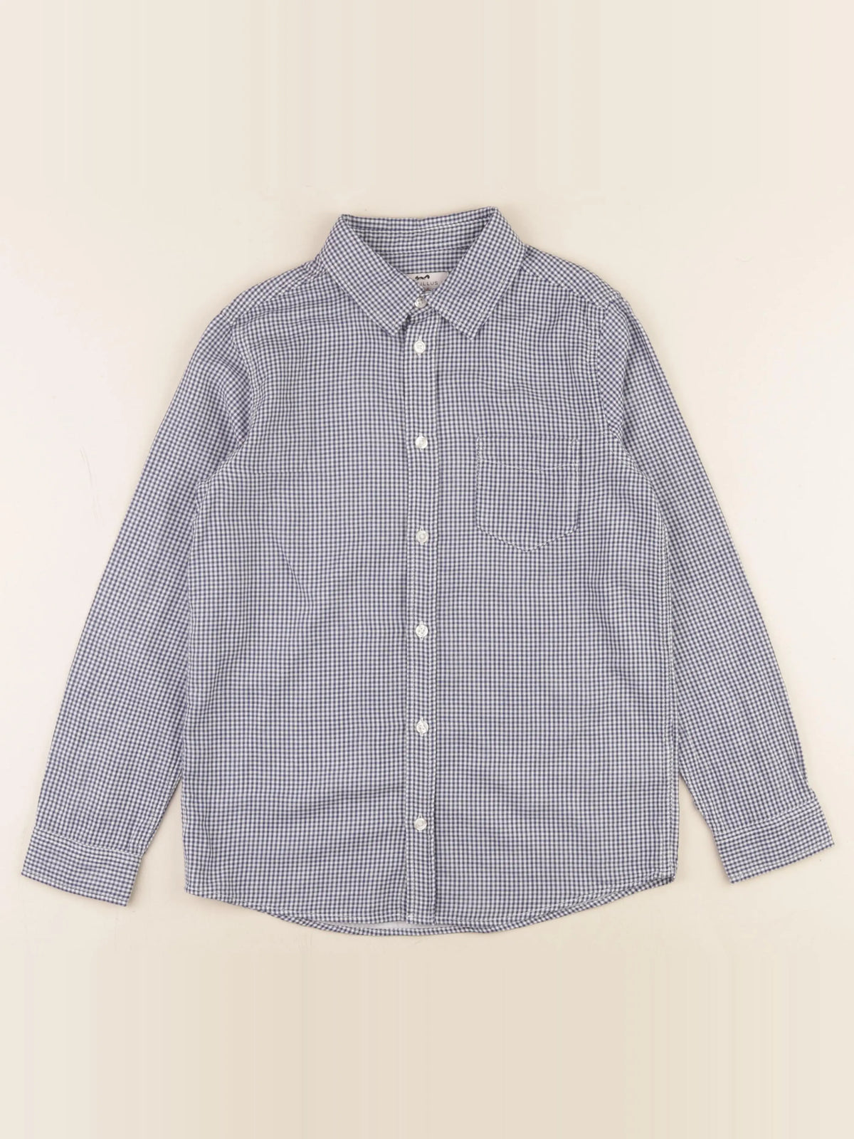 Cyrillus - chemise bleu, blanc - 10 ans