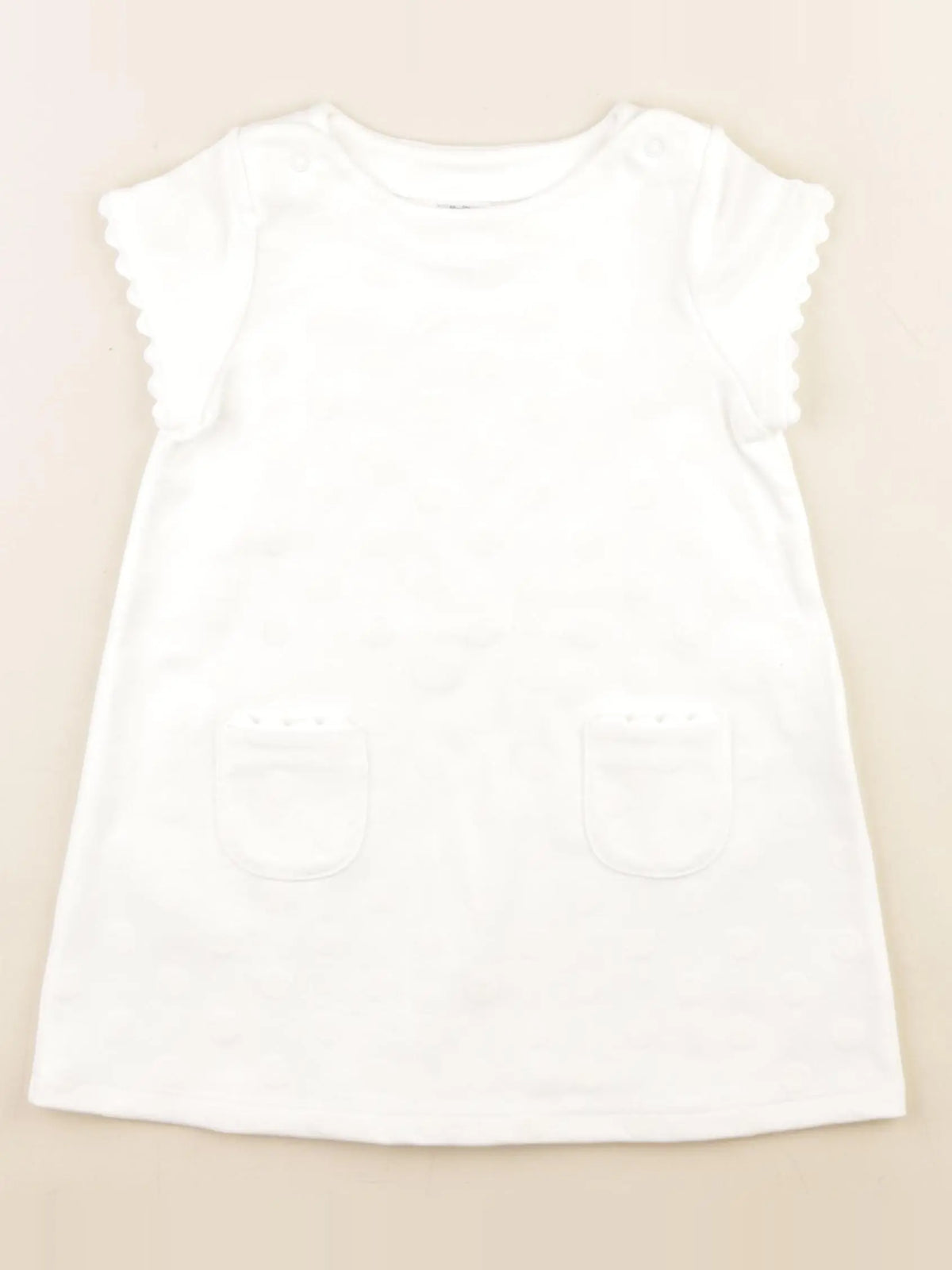 Petit Bateau - robe blanc - 18 mois
