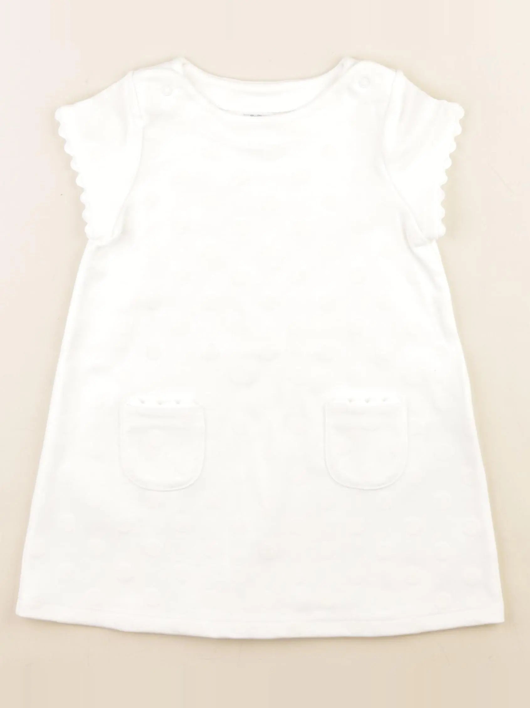 Petit Bateau - robe blanc - 18 mois