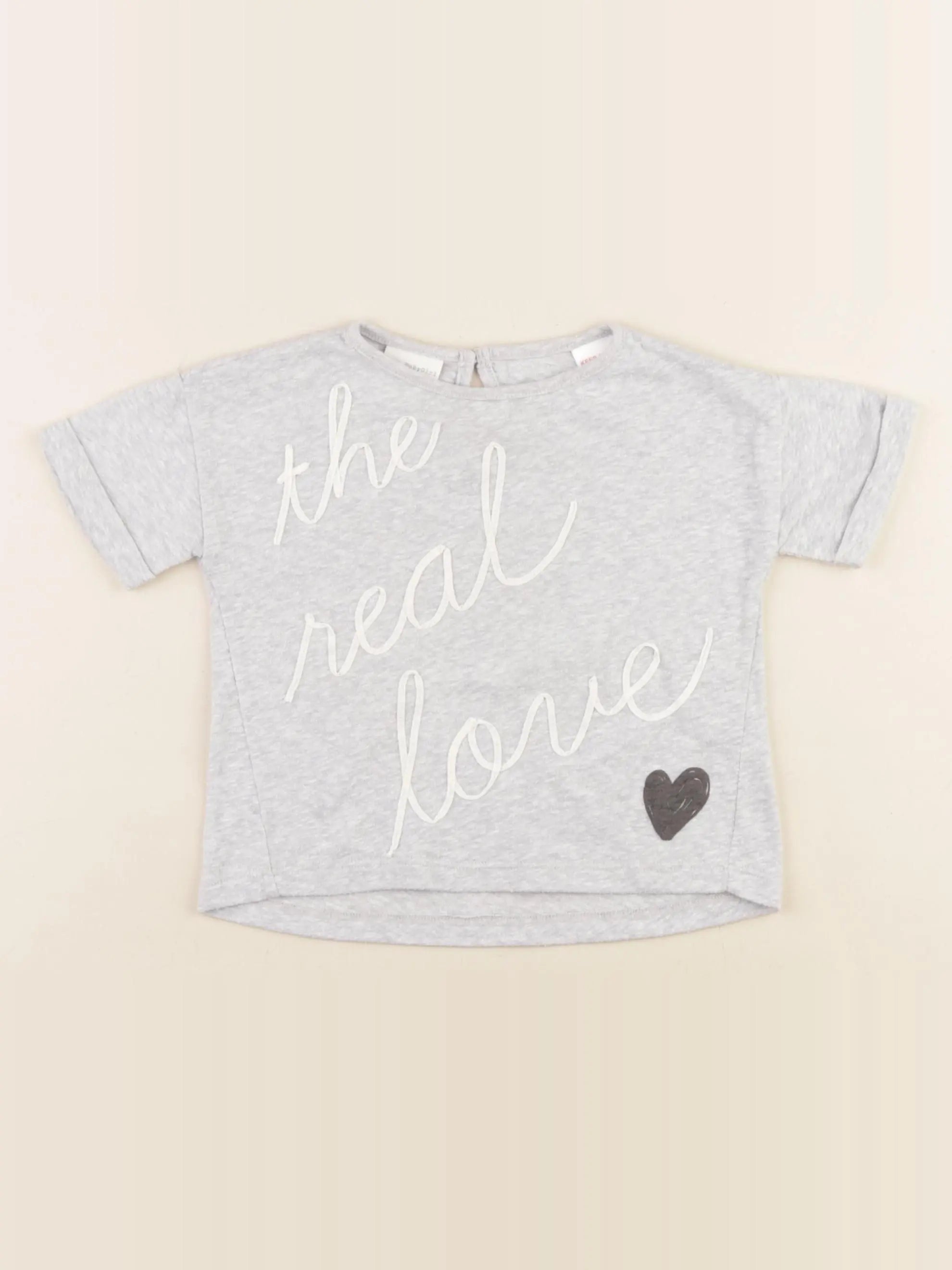 Zara - tee-shirt gris - 9/12 mois