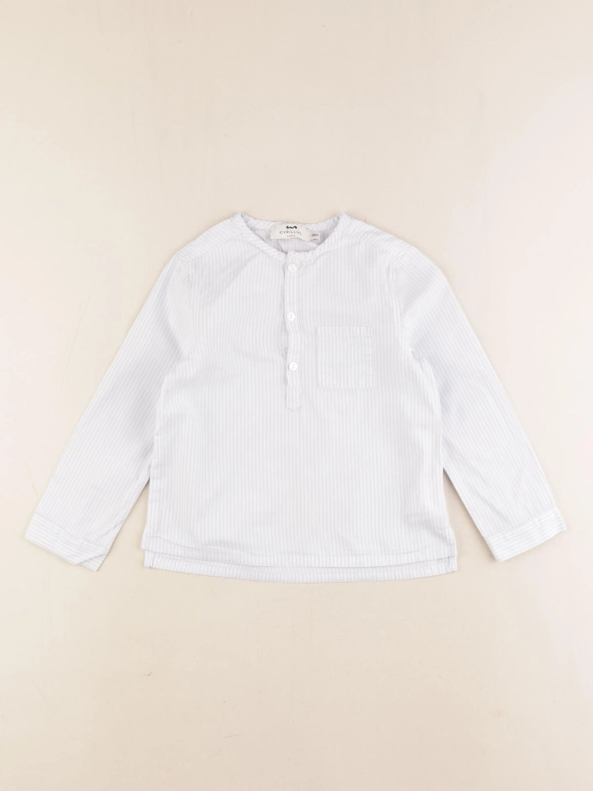 Cyrillus - chemise bleu, blanc - 36 mois