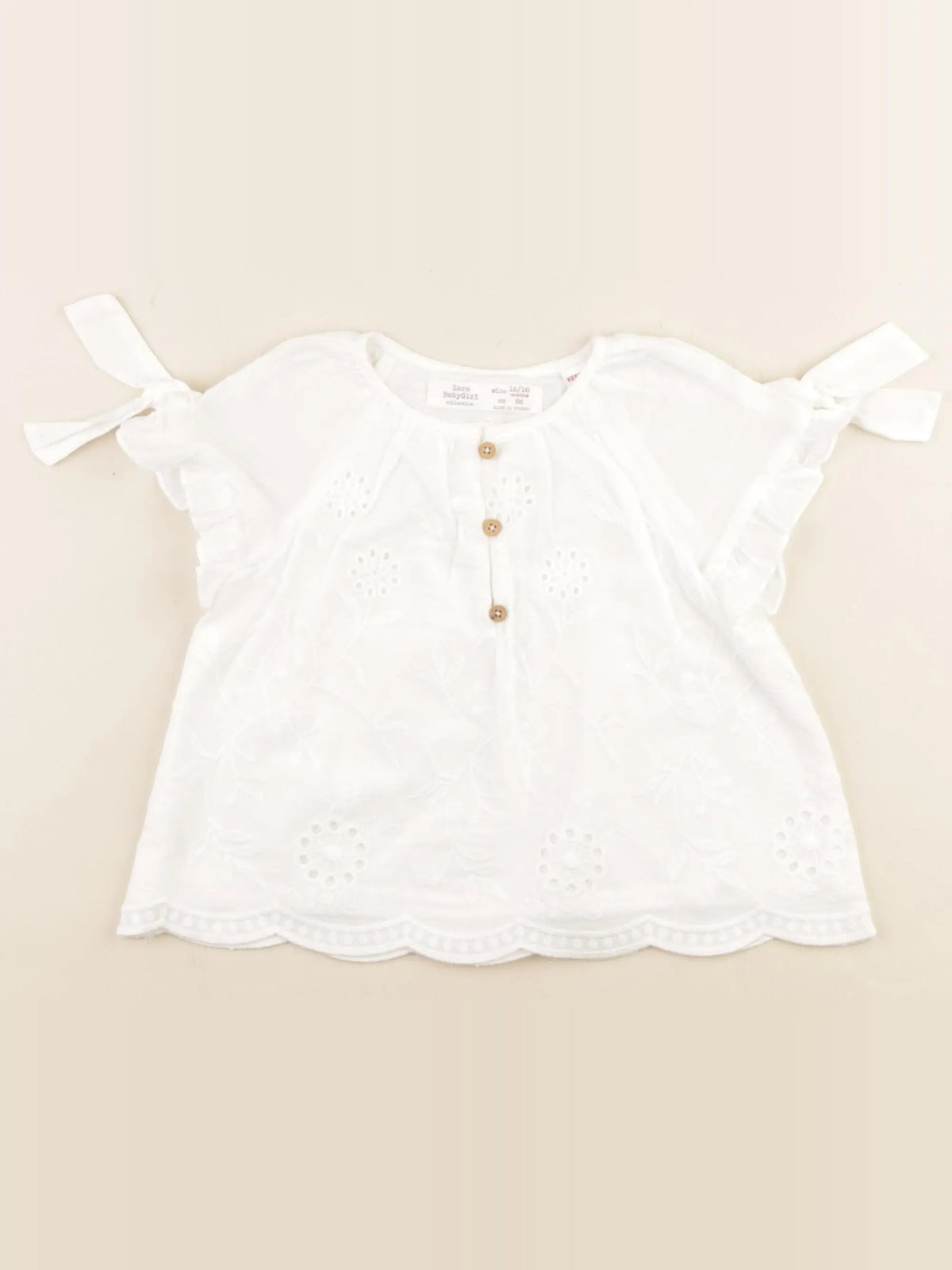 Zara - blouse blanc - 12/18 mois