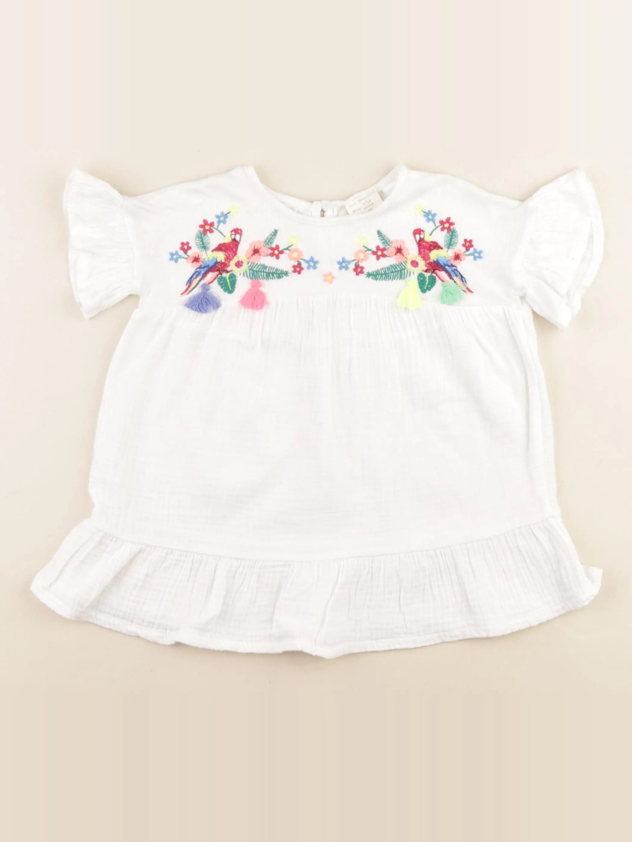 Zara - robe blanc - 9/12 mois