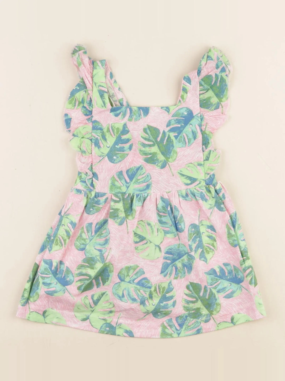Zara - robe rose, vert - 9/12 mois