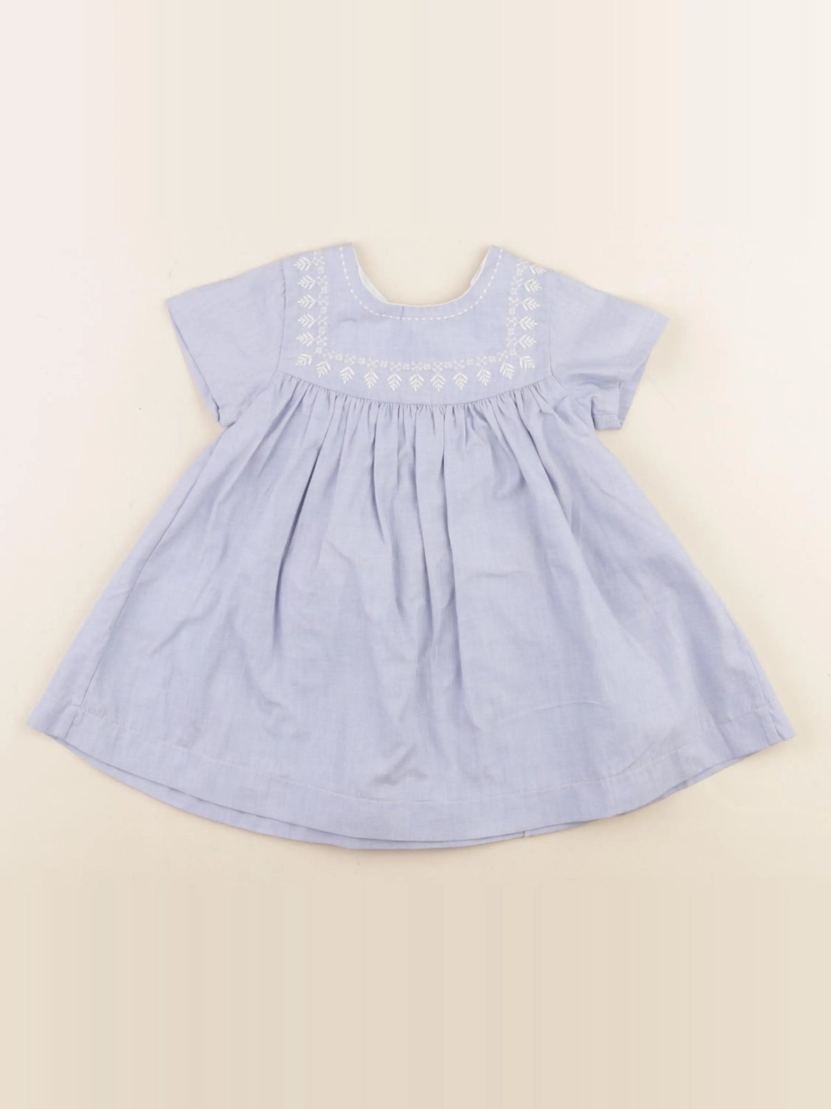 Petit Bateau - robe bleu - 12 mois