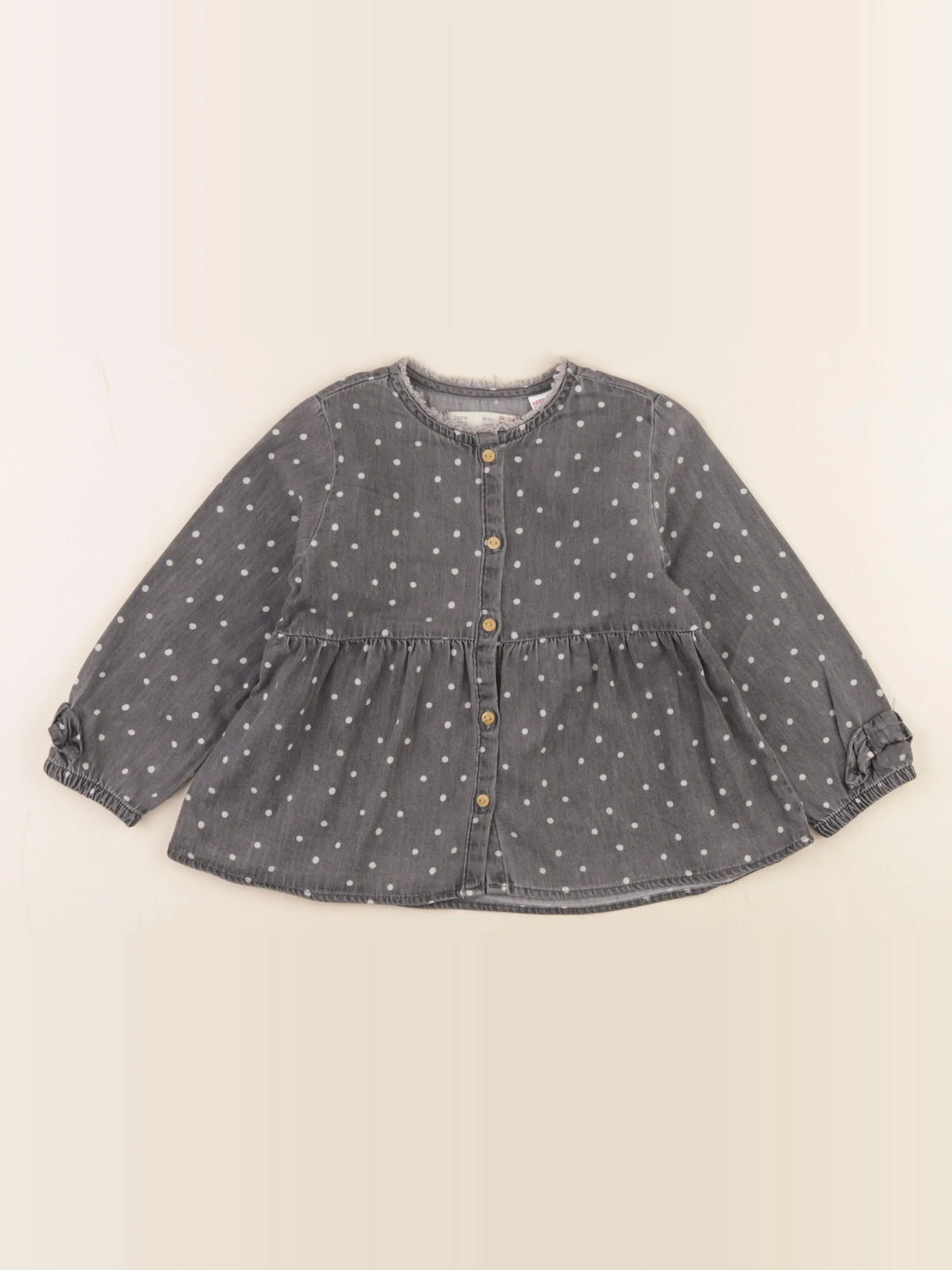 Zara - blouse gris - 18/24 mois