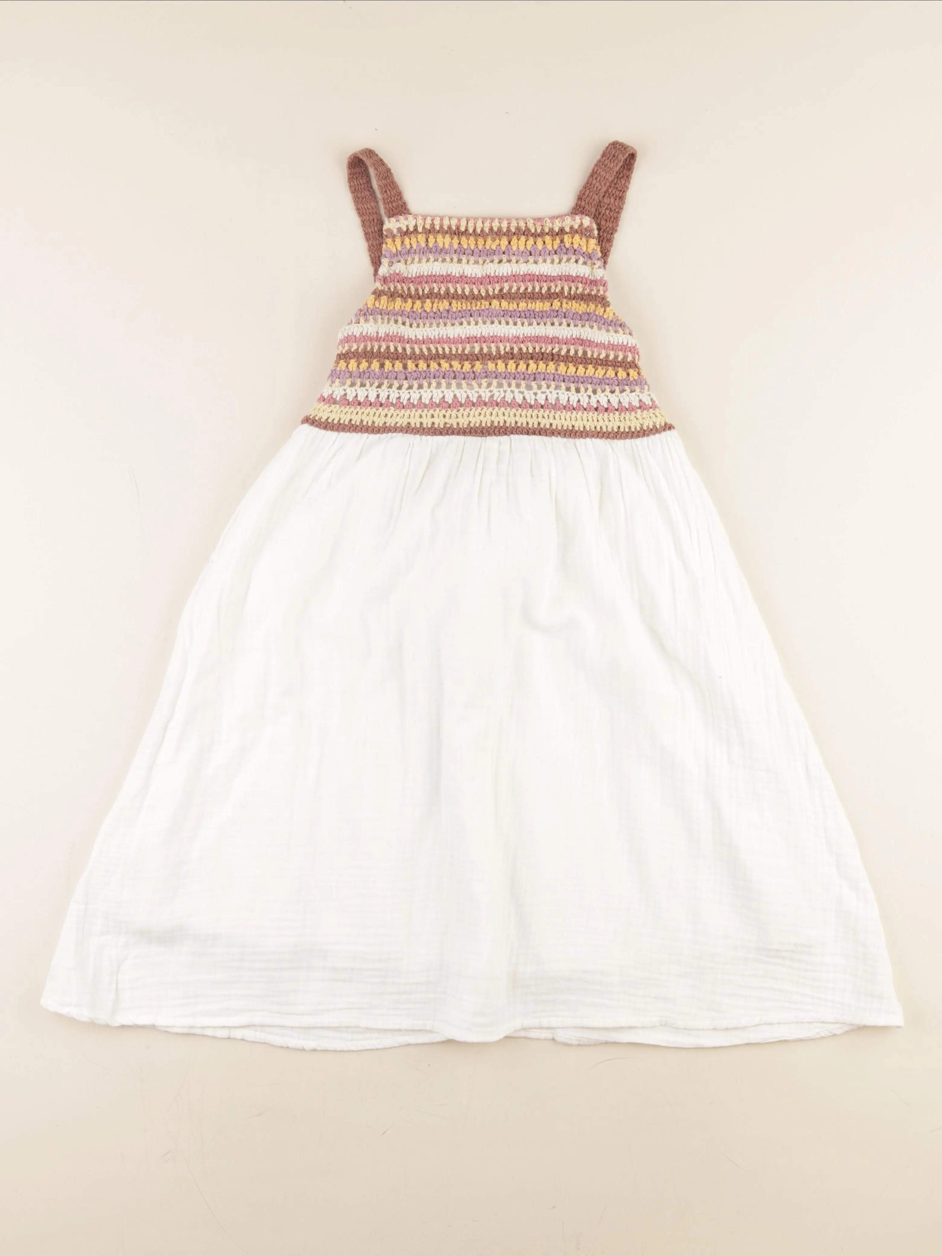 Zara - robe blanc, multicolore - 9 ans