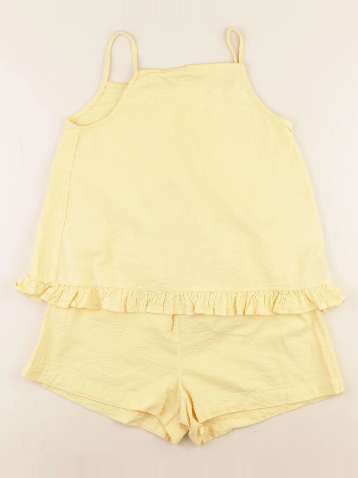 H&M - pyjama coton jaune - 9/10 ans